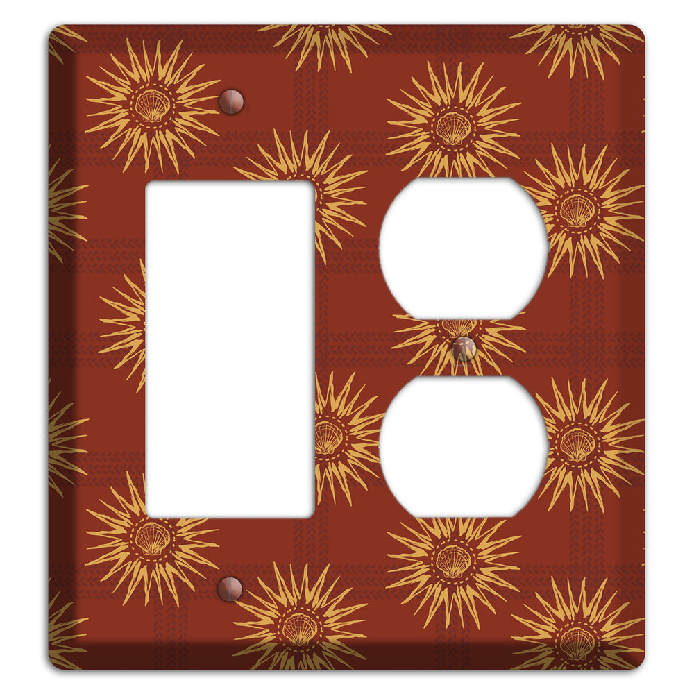 Russet Sun Plaid Rocker / Duplex Wallplate