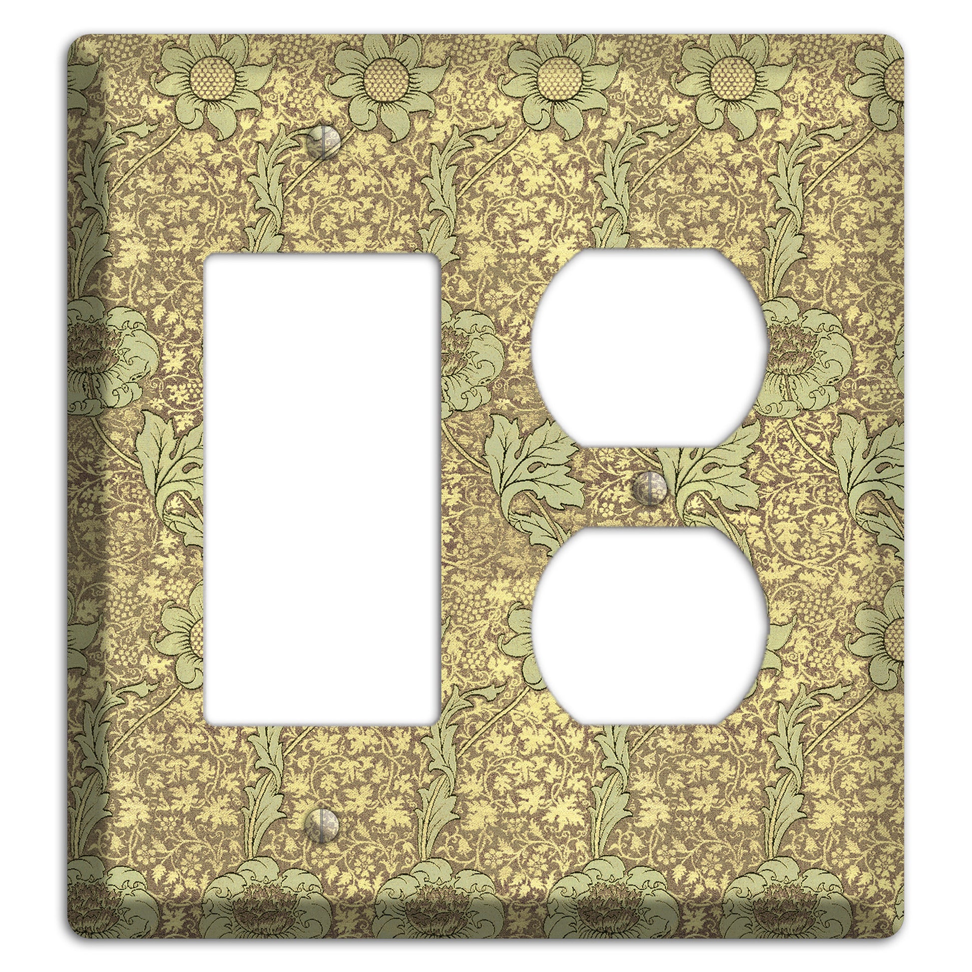 Wildflower Scroll Rocker / Duplex Wallplate