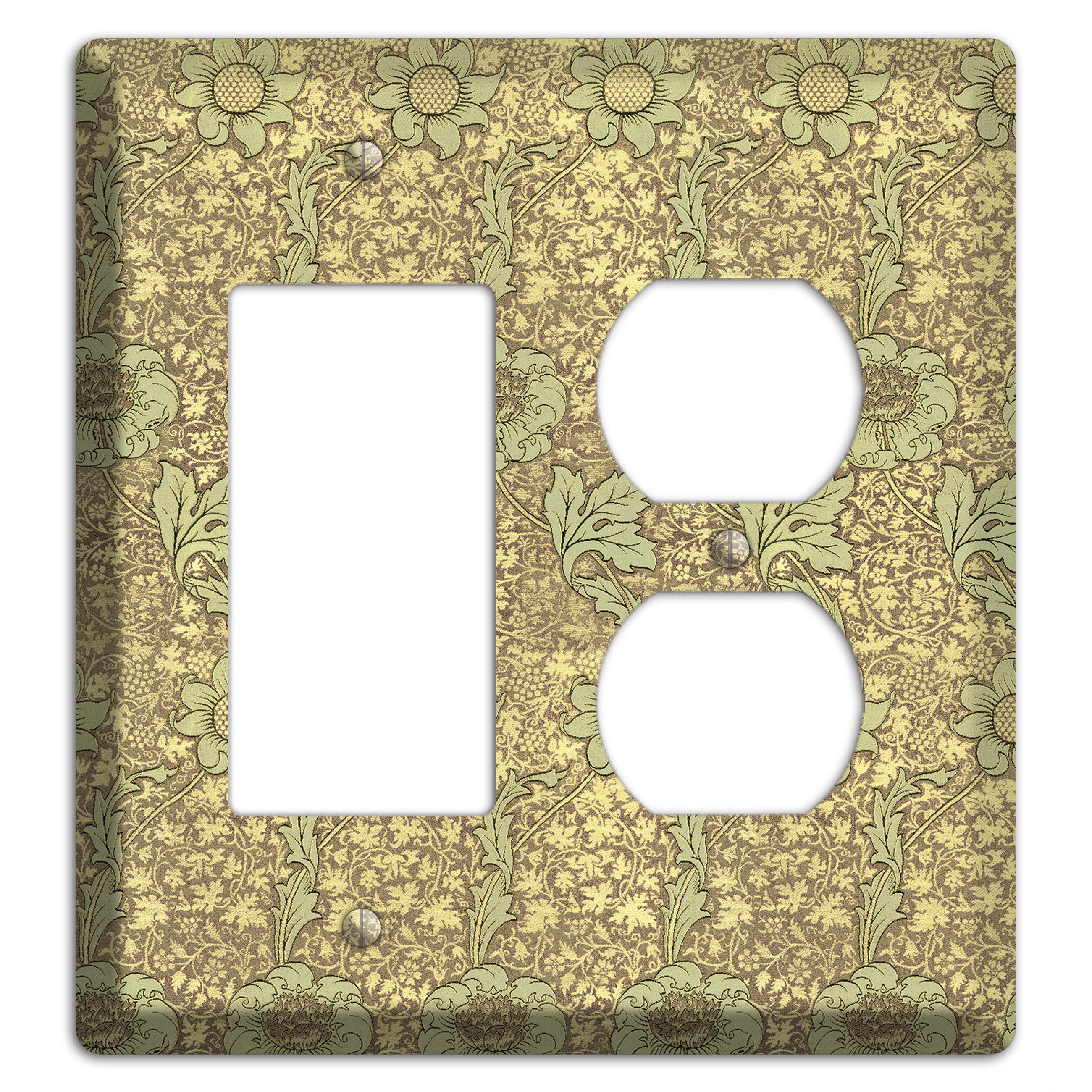 Wildflower Scroll Rocker / Duplex Wallplate