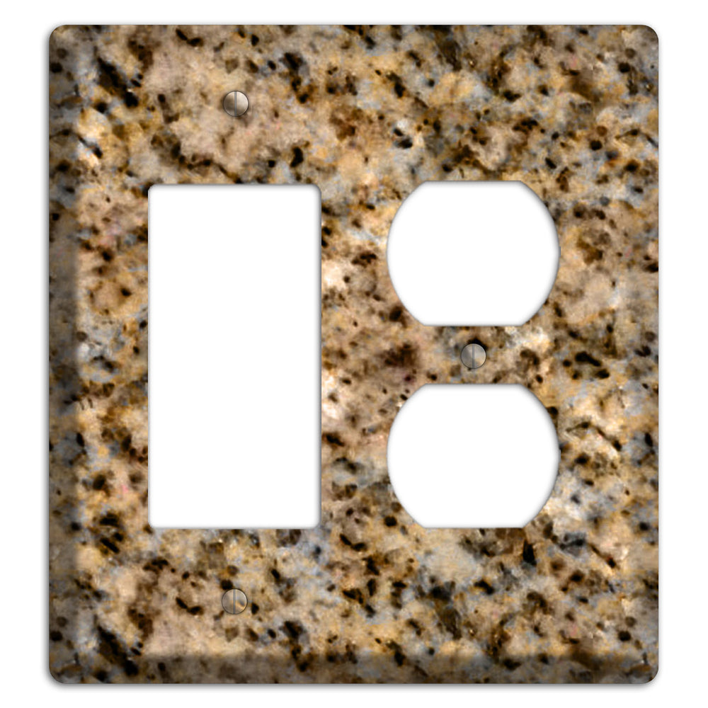 Giallo Ornamental Granite Rocker / Duplex Wallplate