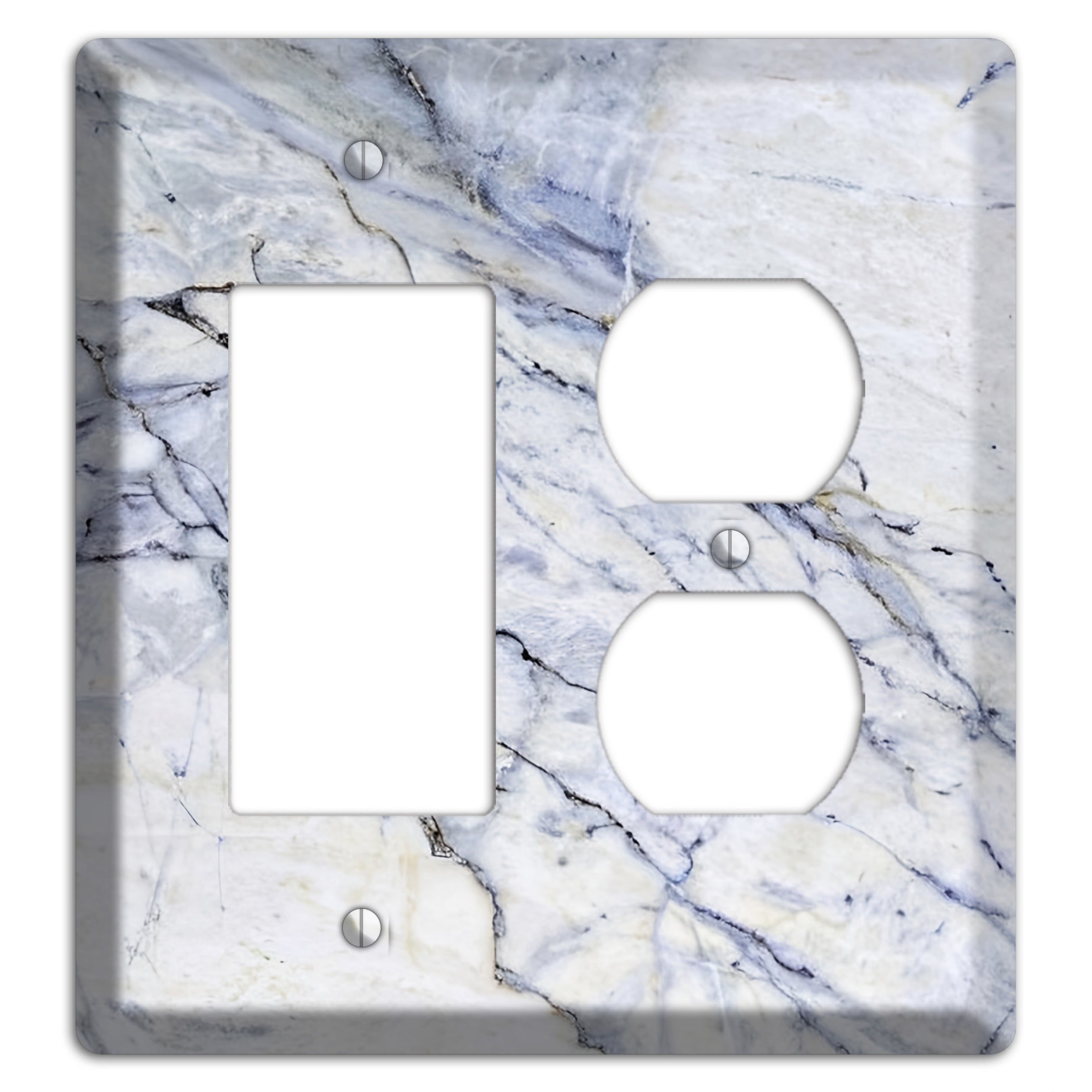 Geyser Marble Rocker / Duplex Wallplate