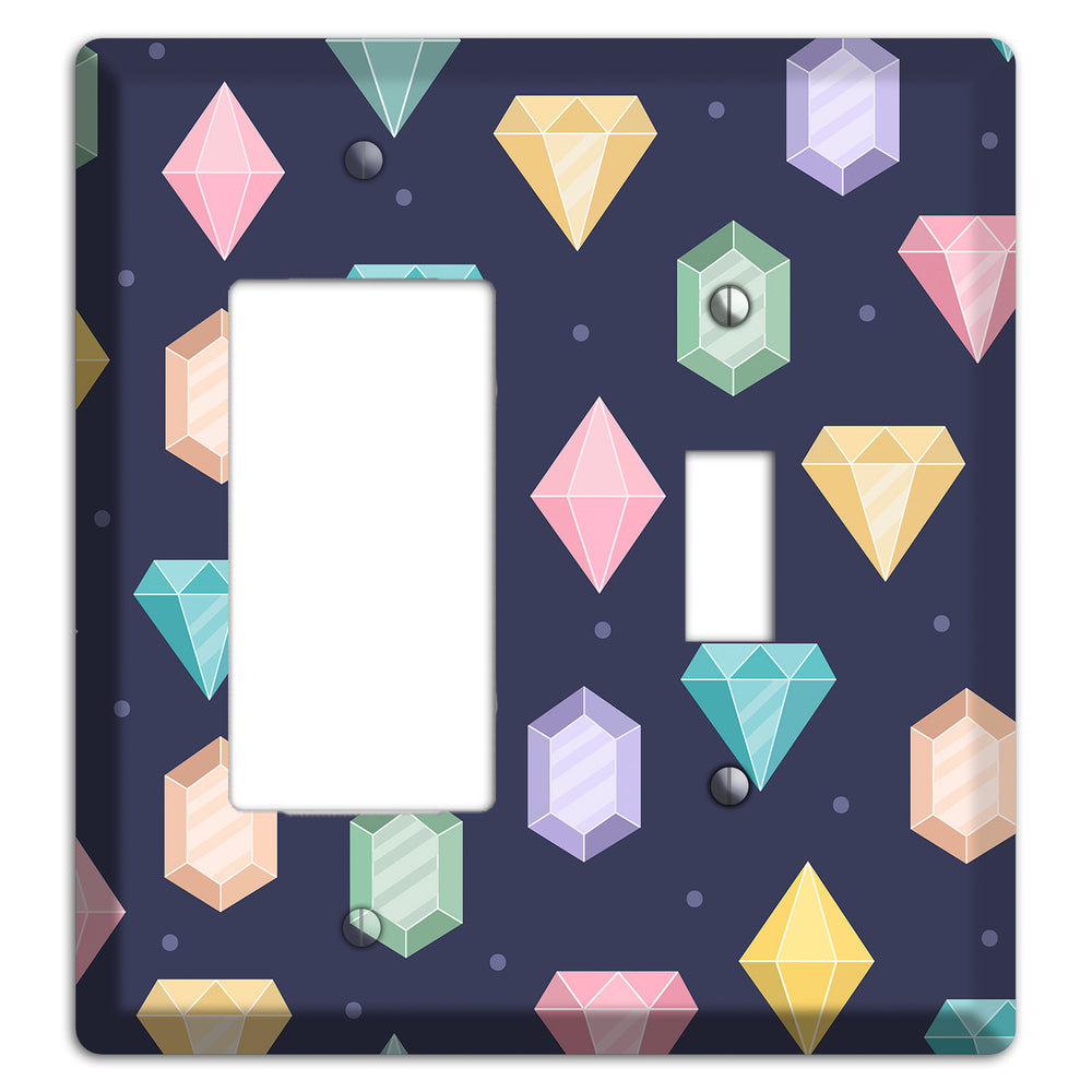 Sparkle Gems Rocker / Toggle Wallplate