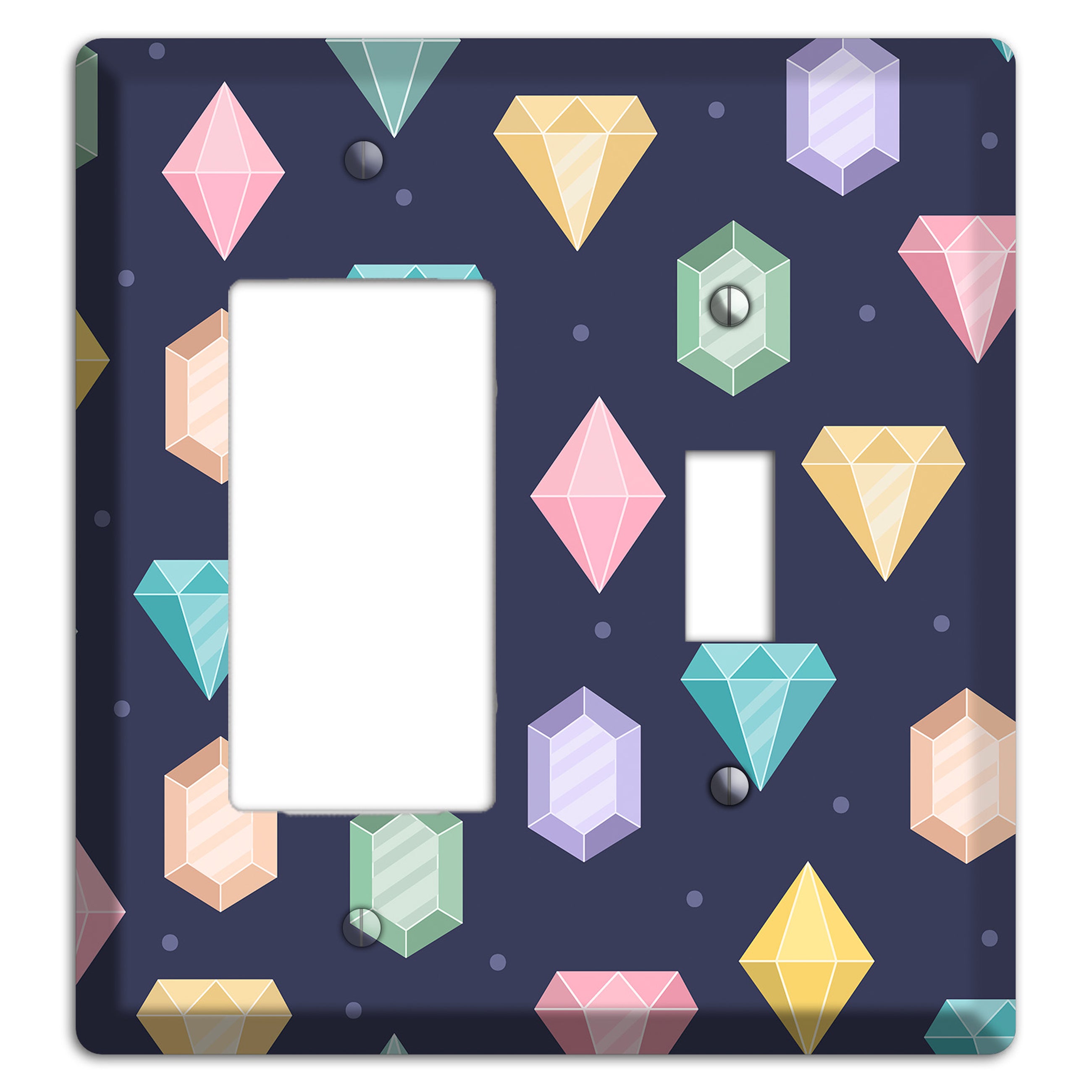Sparkle Gems Rocker / Toggle Wallplate
