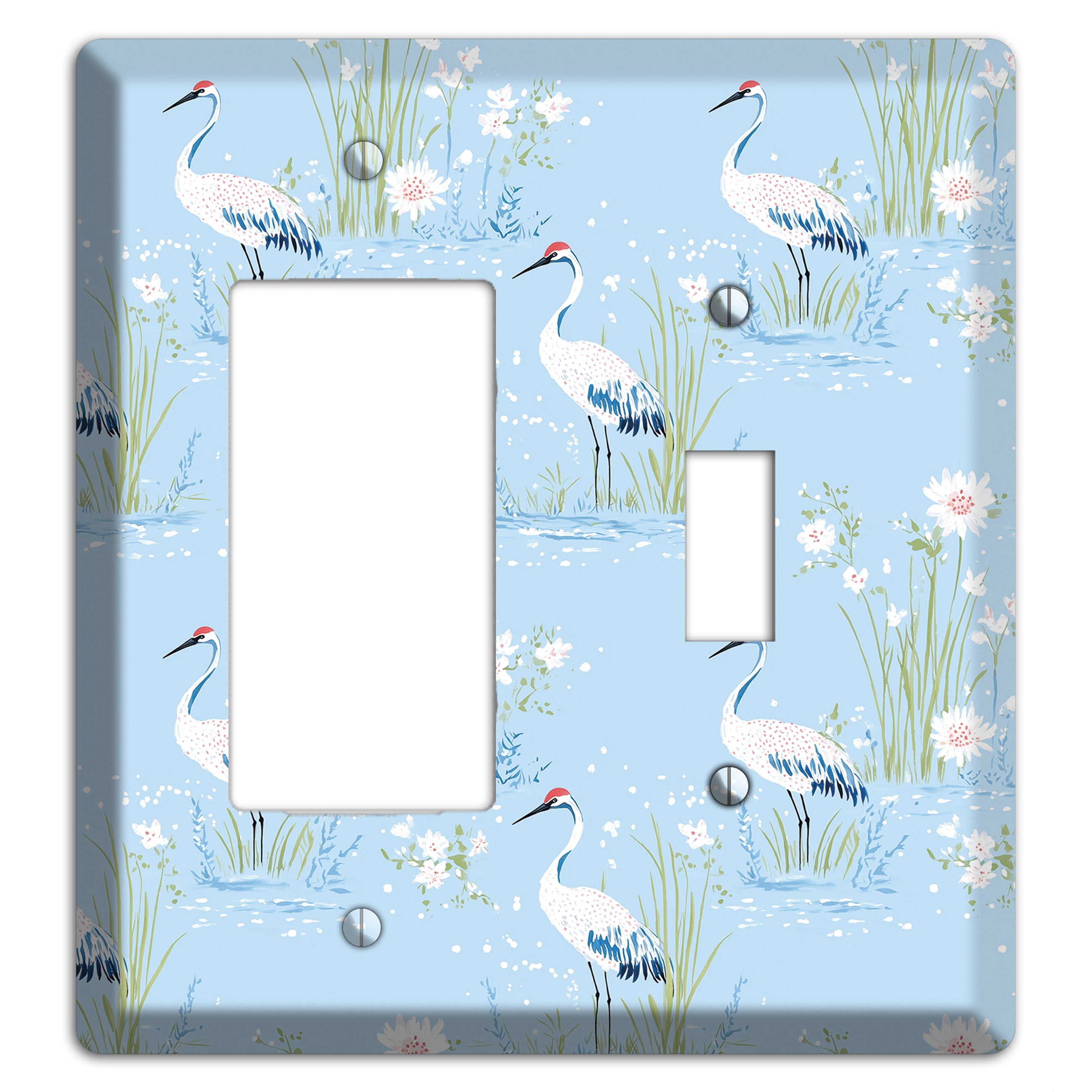 Powder Blue Marsh Rocker / Toggle Wallplate