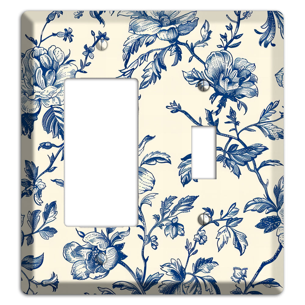 Garden Indigo Reverie Rocker / Toggle Wallplate