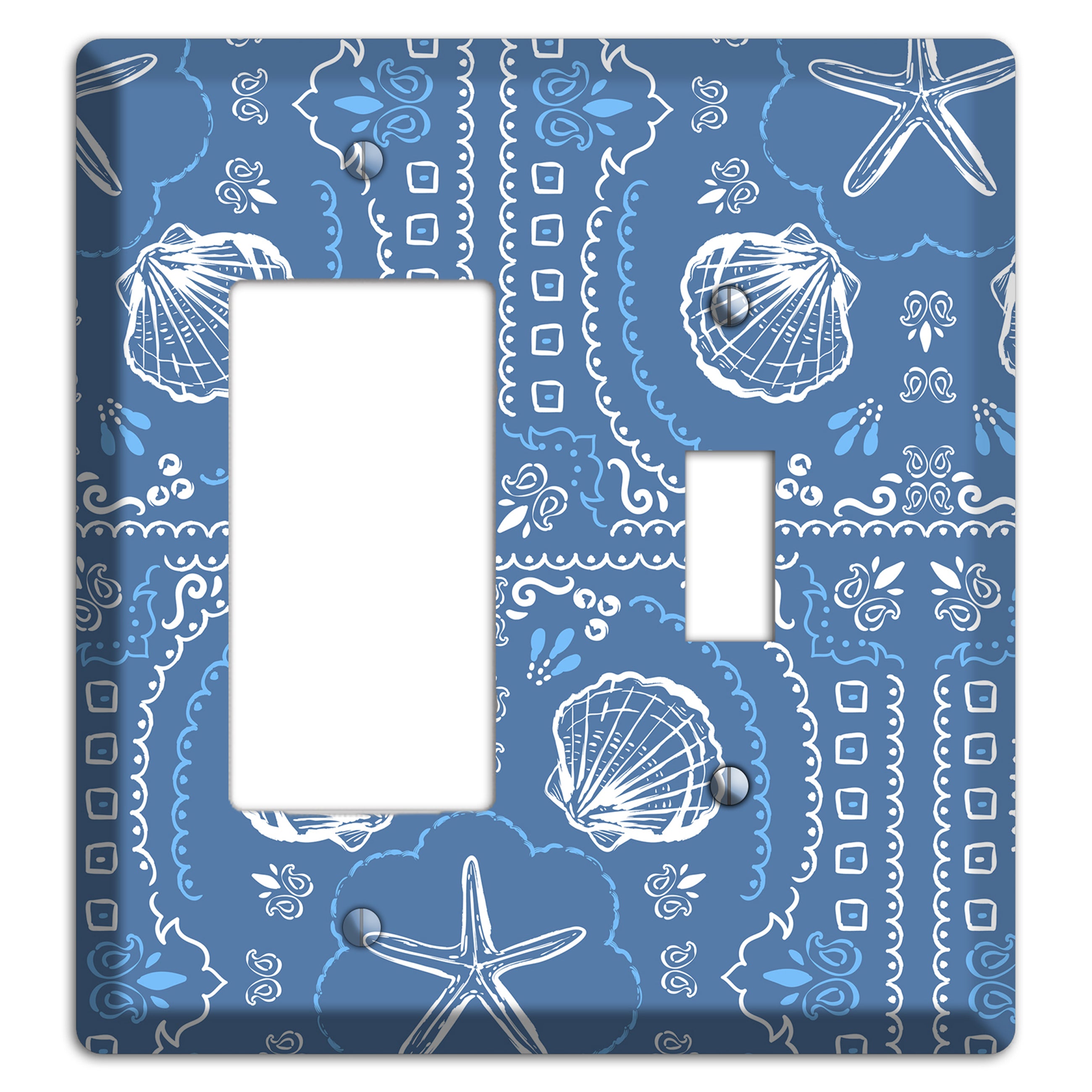 Cerulean Bandana Shore Rocker / Toggle Wallplate