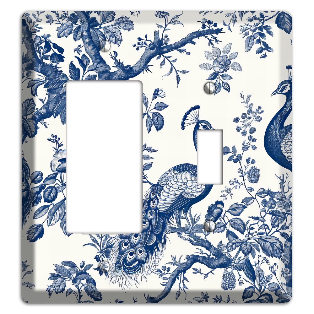 Peacock & Branch Rocker / Toggle Wallplate