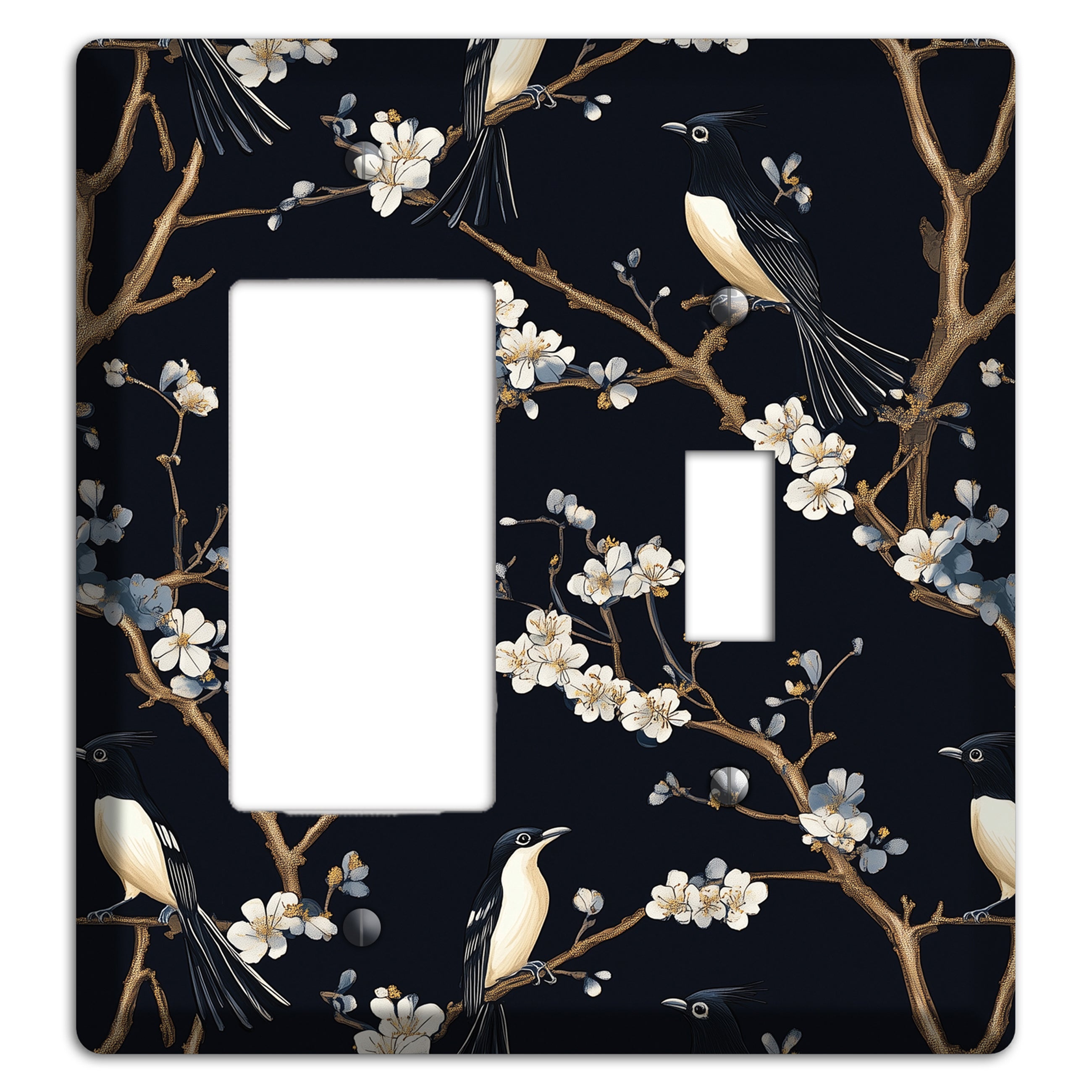 Plum Blossom Vigil Rocker / Toggle Wallplate