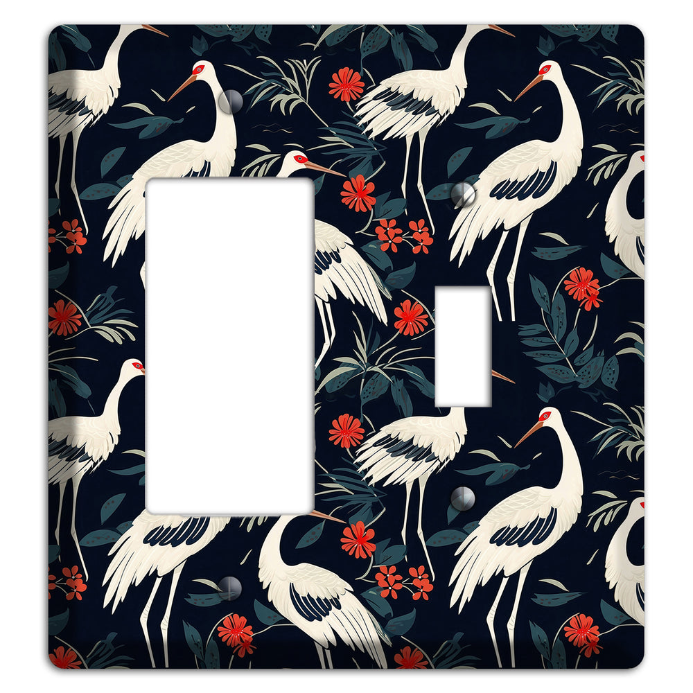 Midnight Plume Garden Rocker / Toggle Wallplate