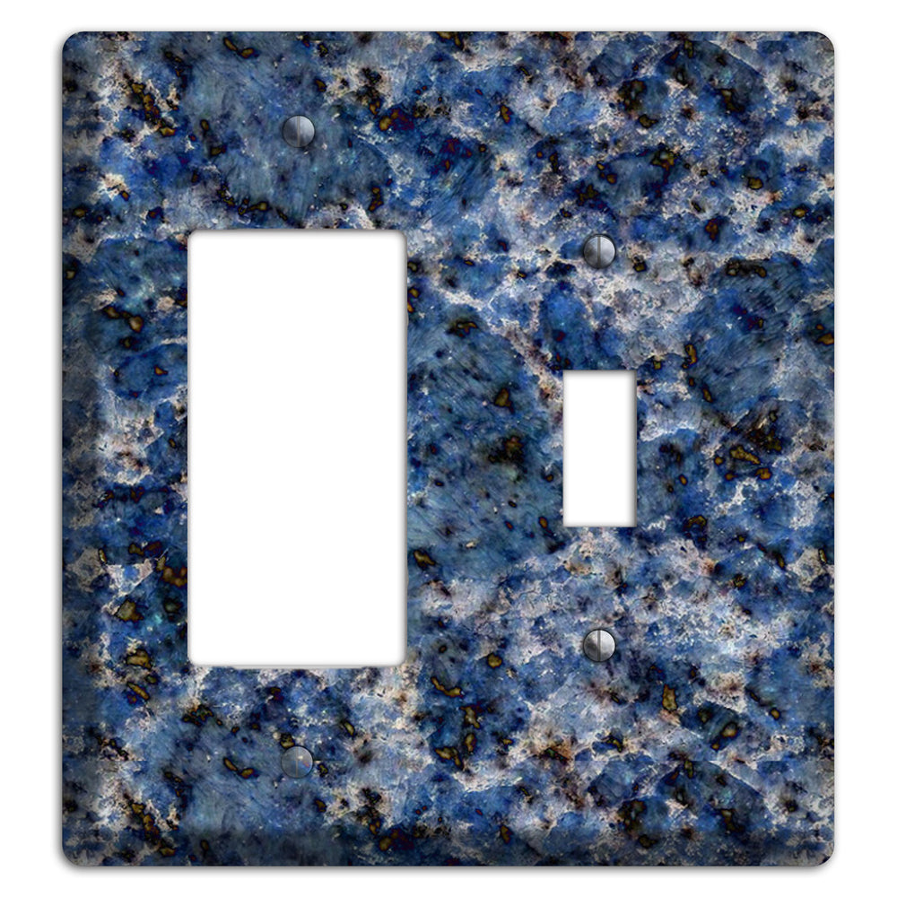 Blue Bahia Granite Rocker / Toggle Wallplate