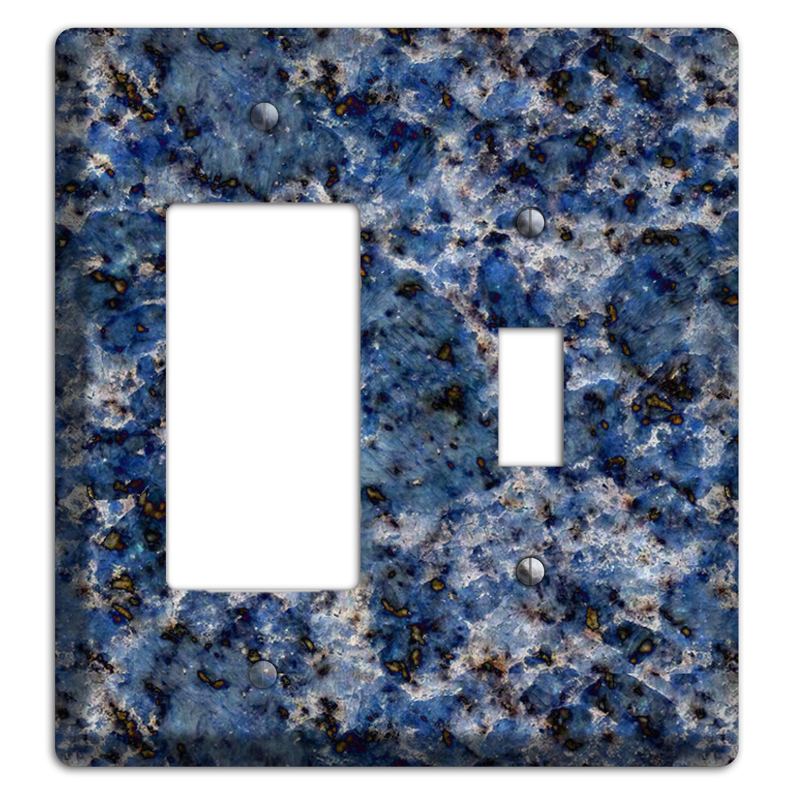 Blue Bahia Granite Rocker / Toggle Wallplate