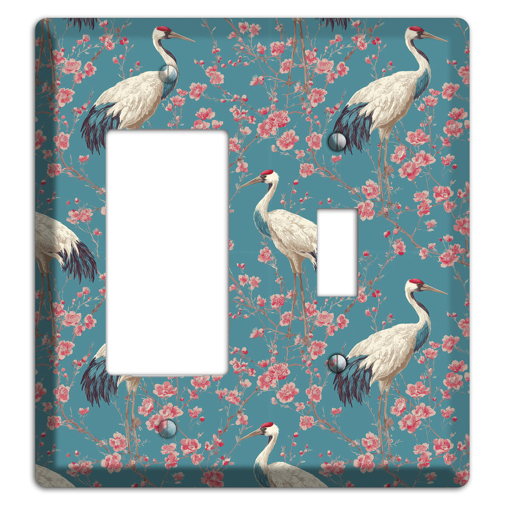 Azure Blossom Vigil Rocker / Toggle Wallplate