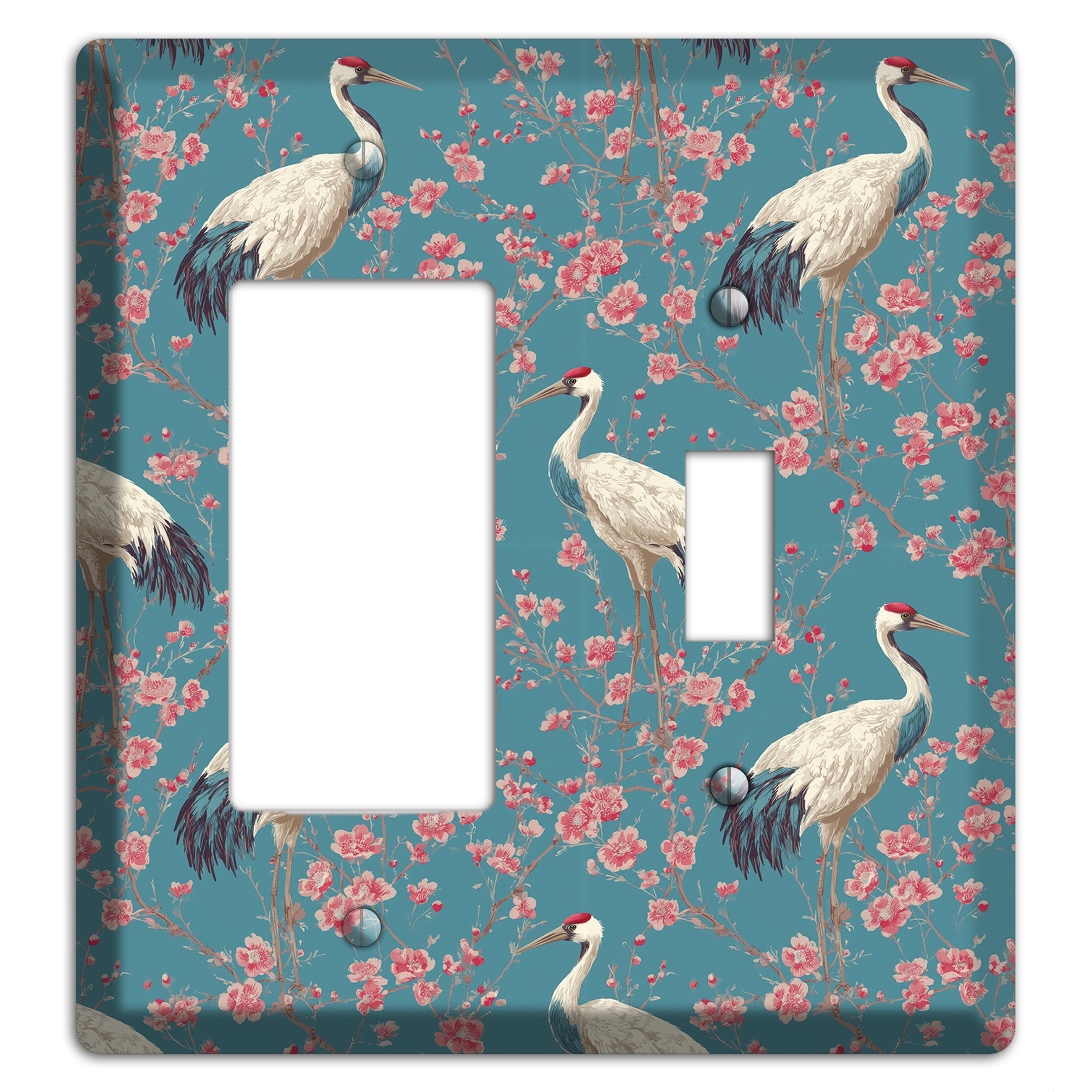 Azure Blossom Vigil Rocker / Toggle Wallplate