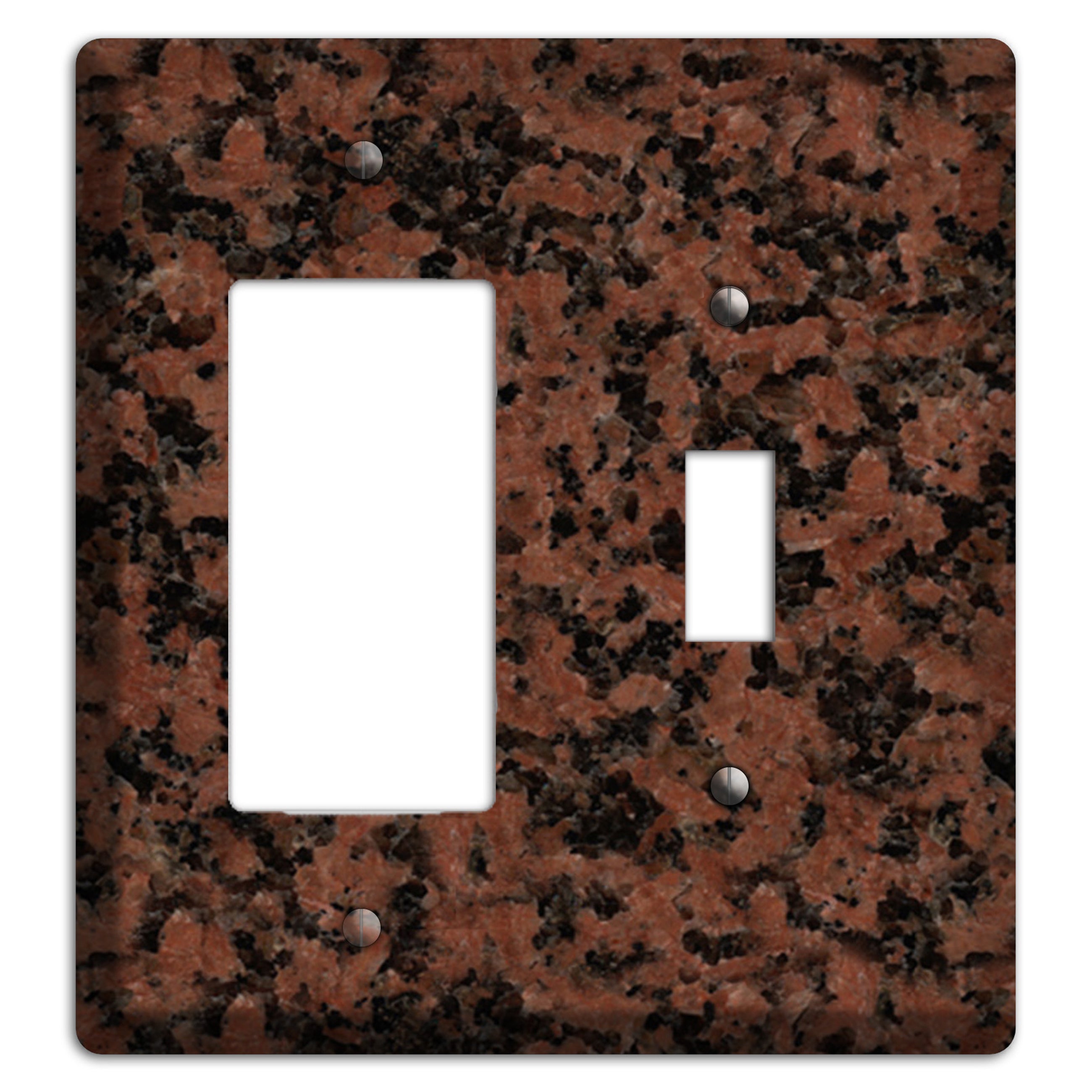 New Imperial Red Granite Rocker / Toggle Wallplate
