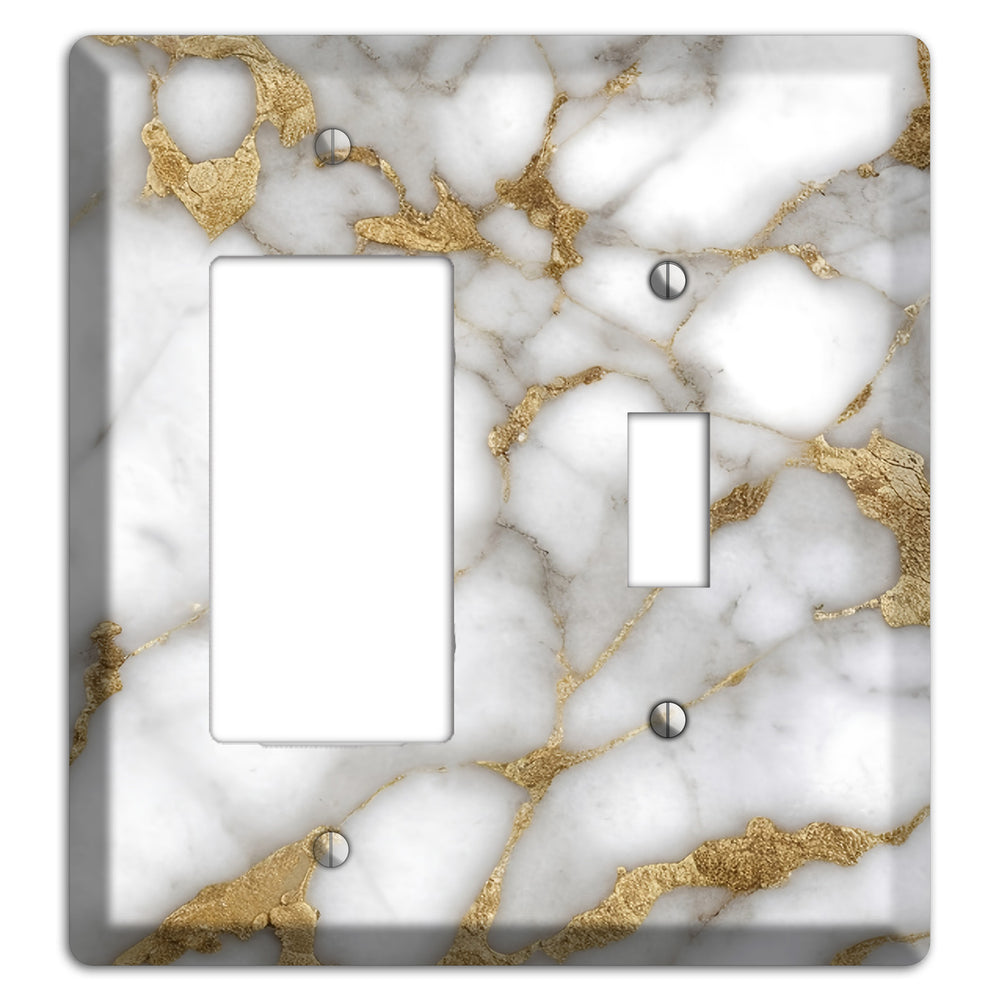 Twine Marble Rocker / Toggle Wallplate