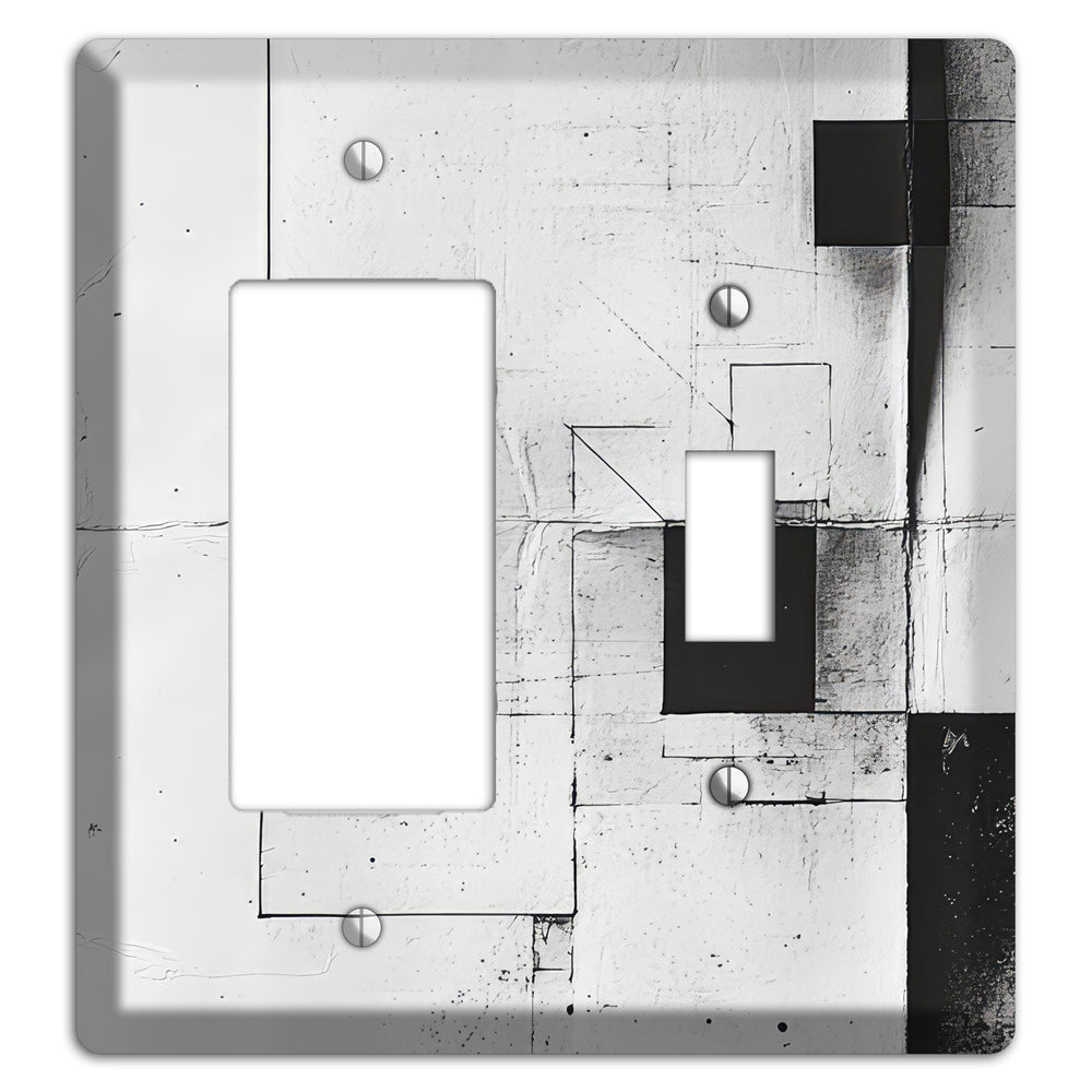 Fractured Blueprint Drift Rocker / Toggle Wallplate