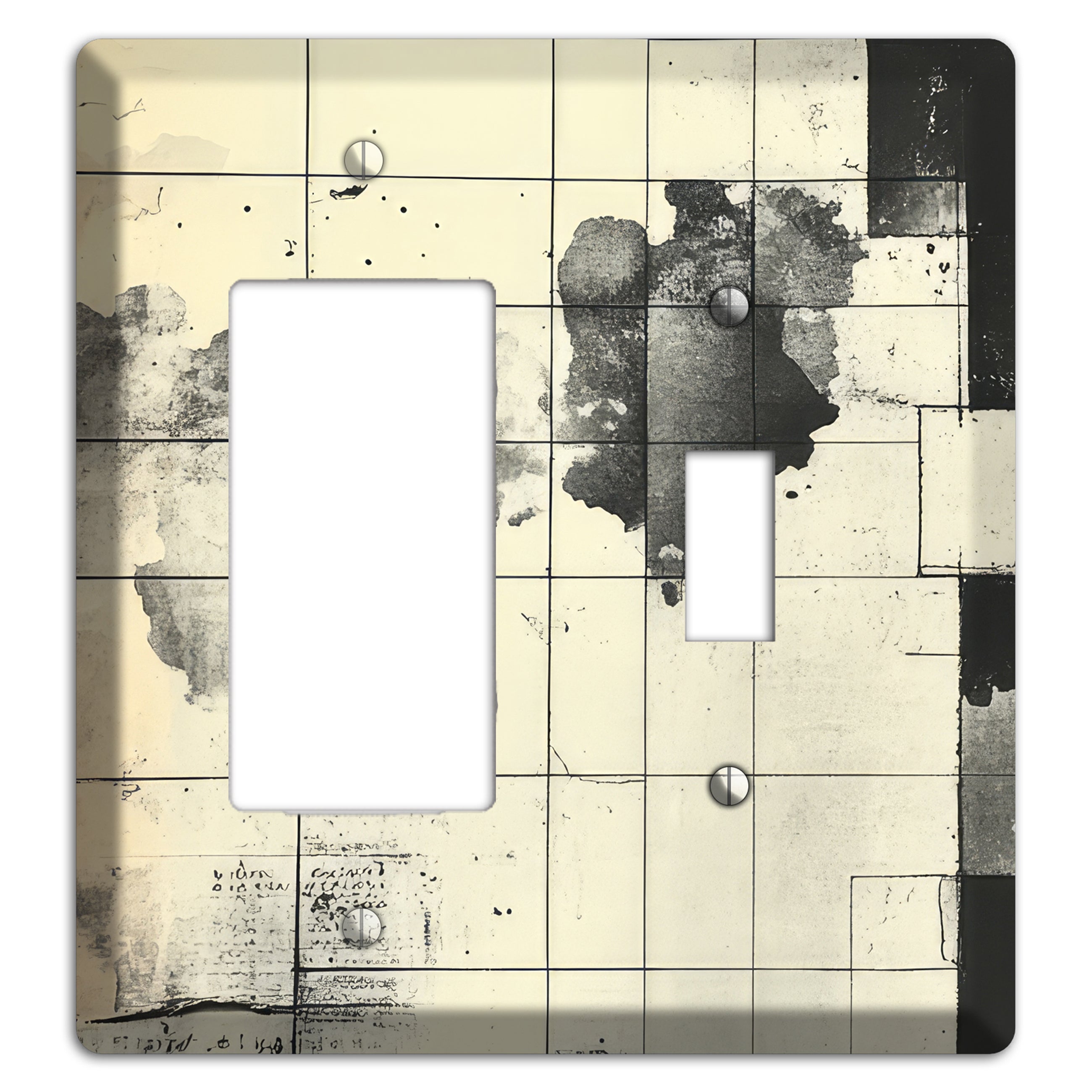Weathered Grid Chronicle Rocker / Toggle Wallplate
