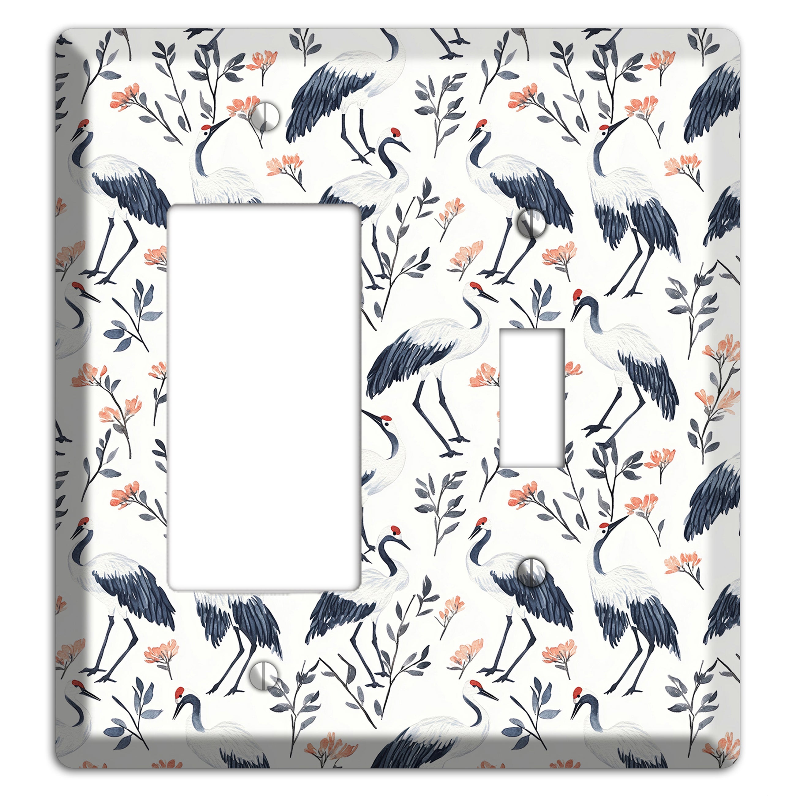 Slate & Coral Marsh Rocker / Toggle Wallplate