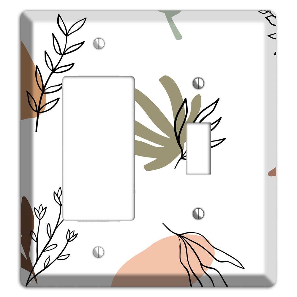 Wildflower & Clay Rocker / Toggle Wallplate