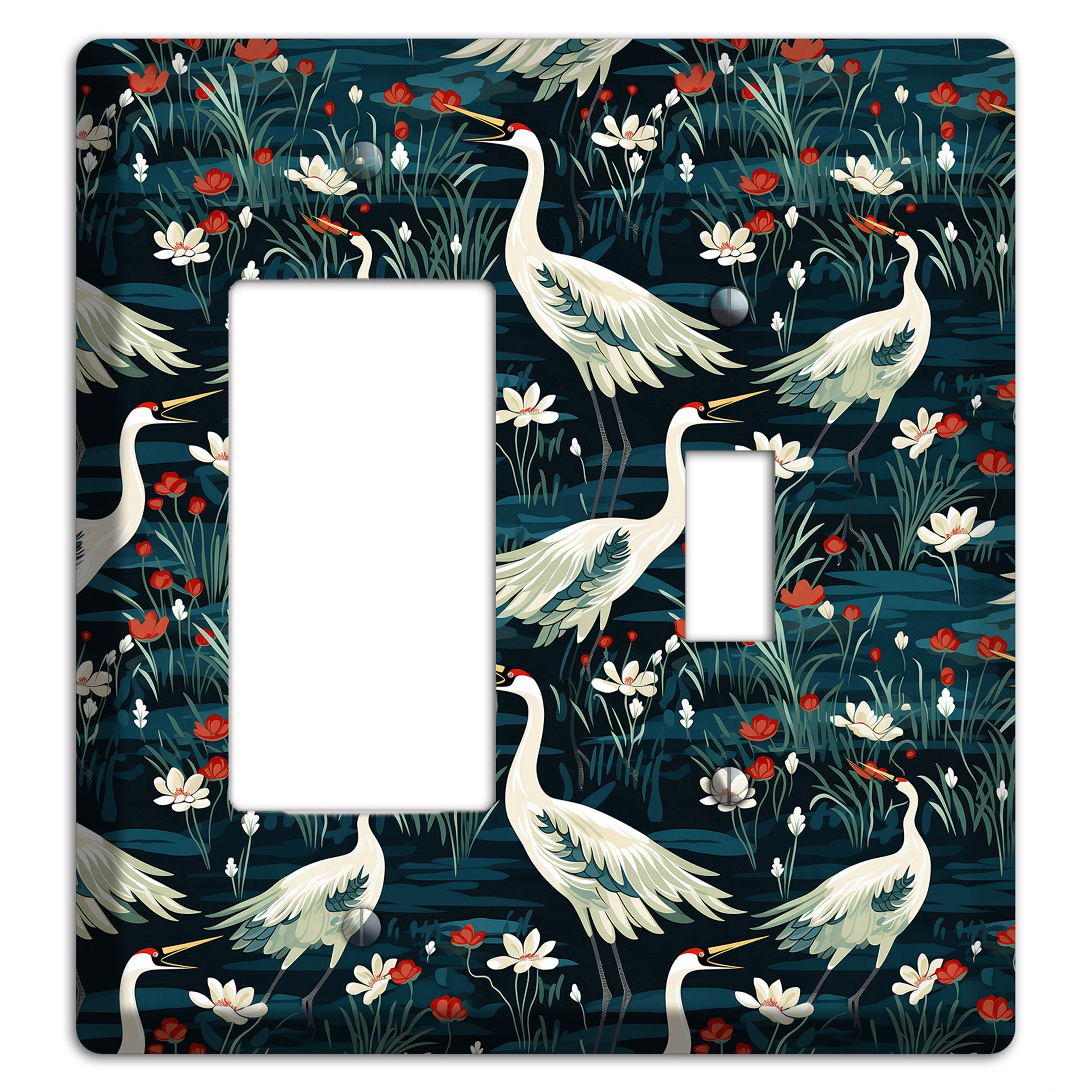 Midnight Lotus Marsh Rocker / Toggle Wallplate