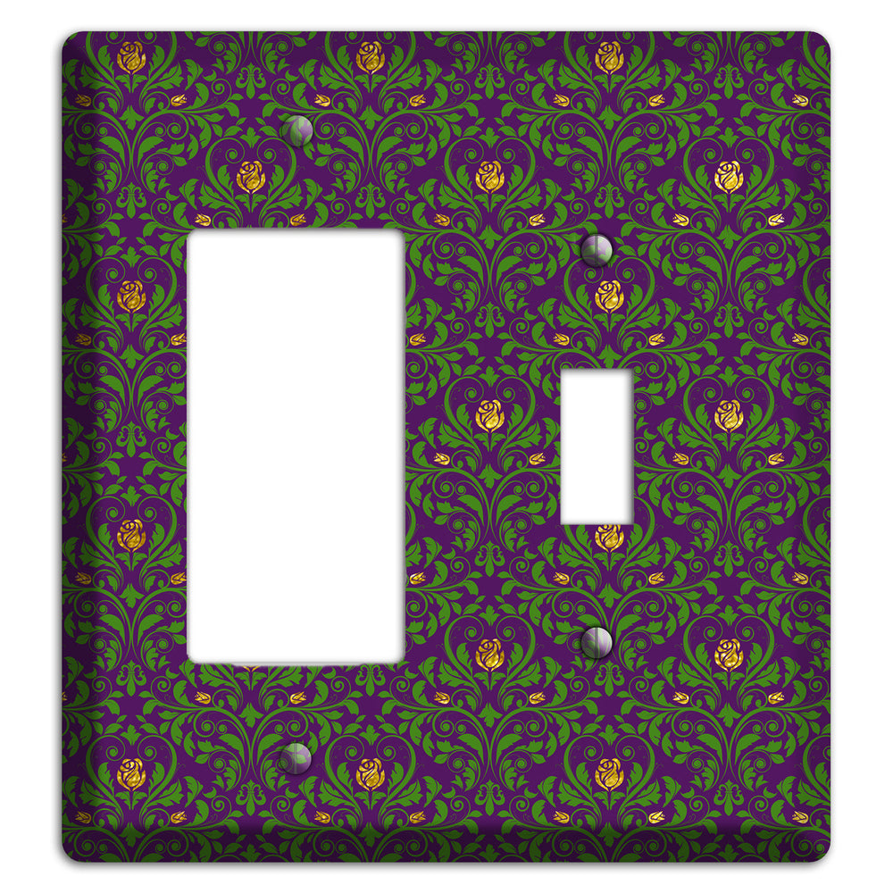 Jester‚Äôs Damask Rocker / Toggle Wallplate