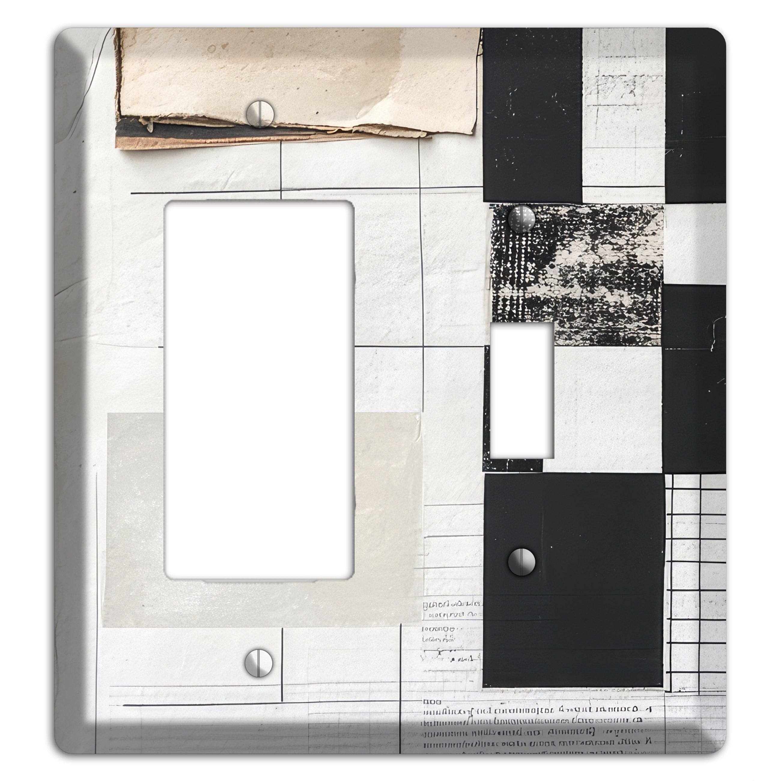 Torn Ledger Fragments Rocker / Toggle Wallplate