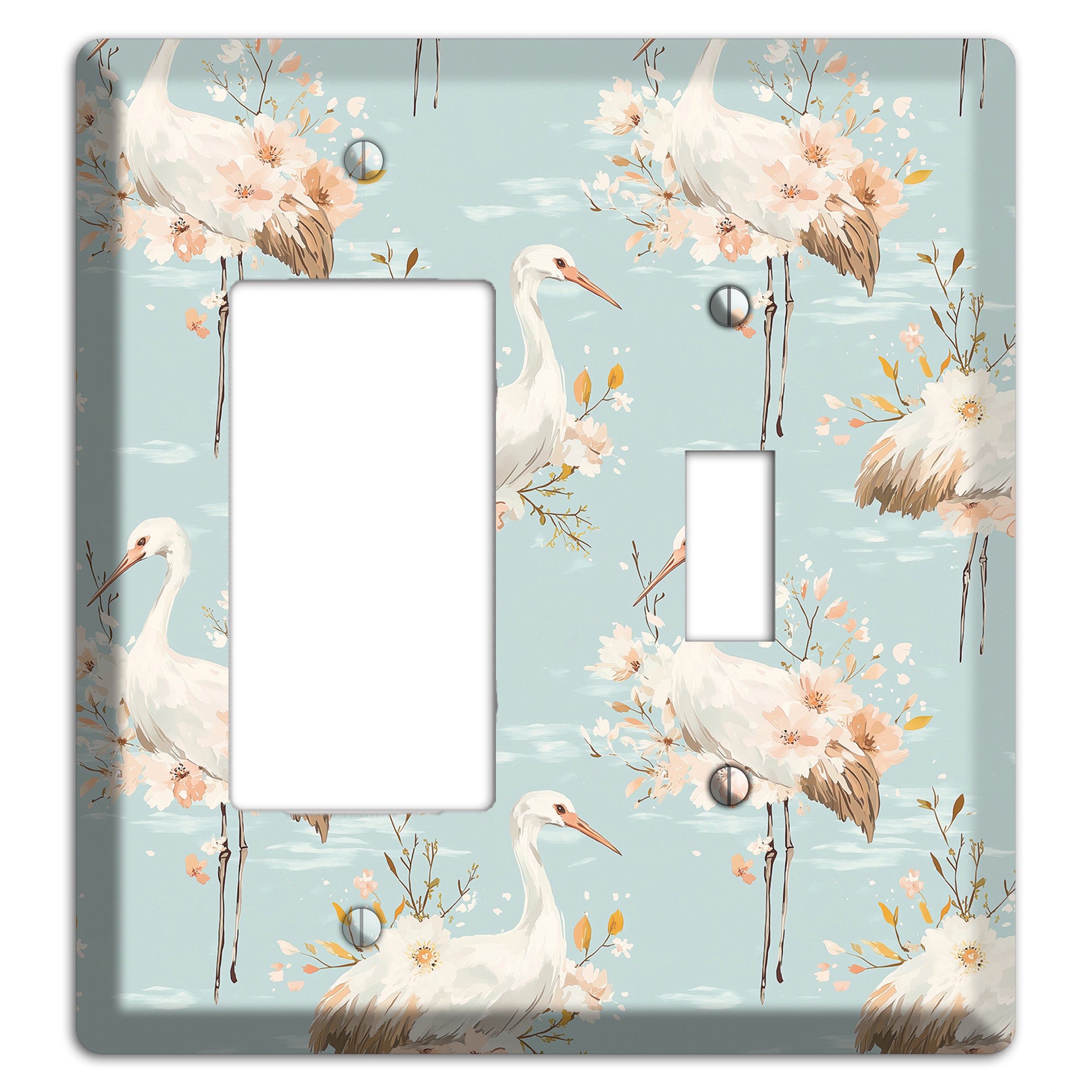 Celadon Crane Reverie Rocker / Toggle Wallplate