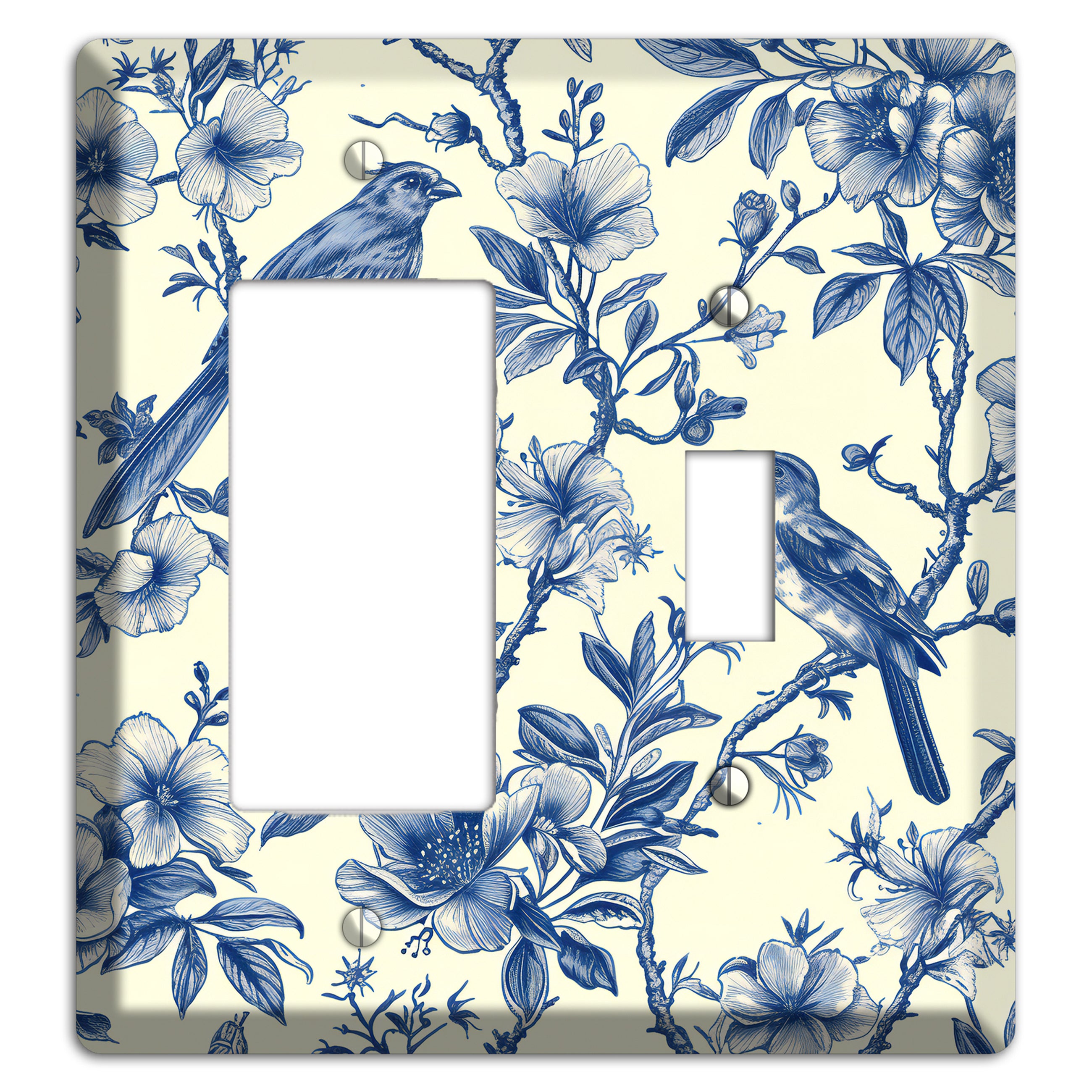 Porcelain Garden Song Rocker / Toggle Wallplate