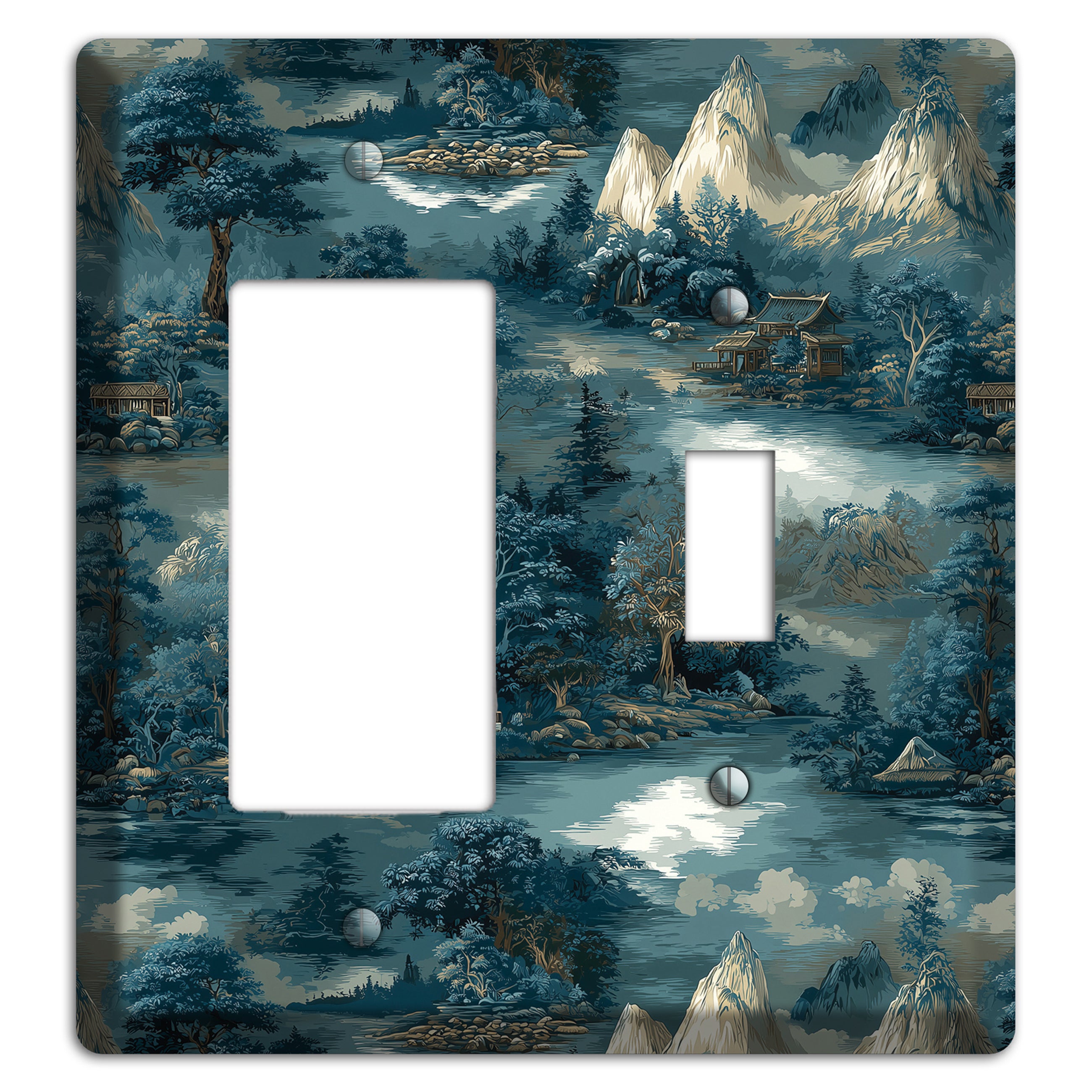 River Mist Refuge Rocker / Toggle Wallplate