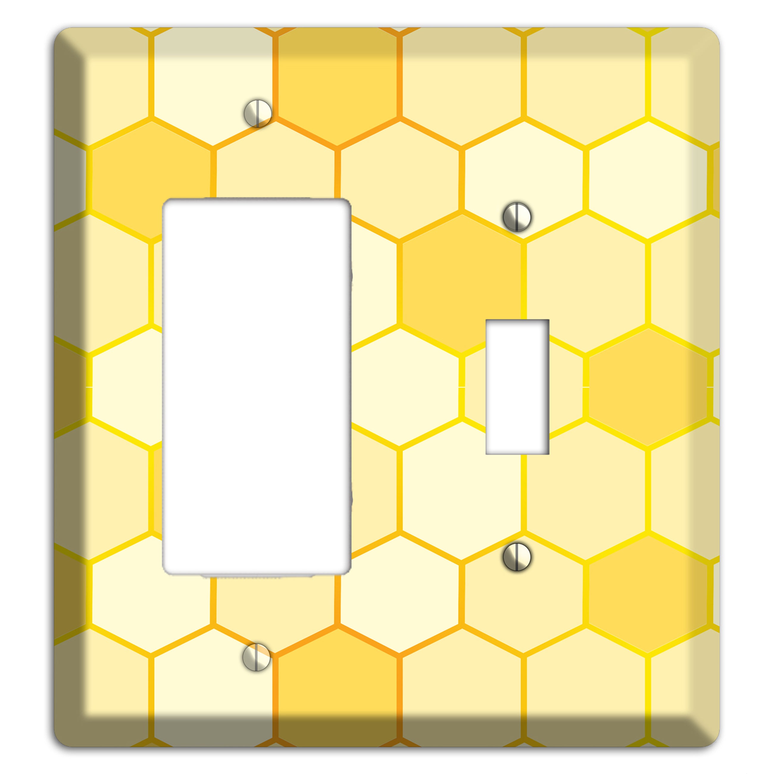 Hollow Amber Grid Rocker / Toggle Wallplate