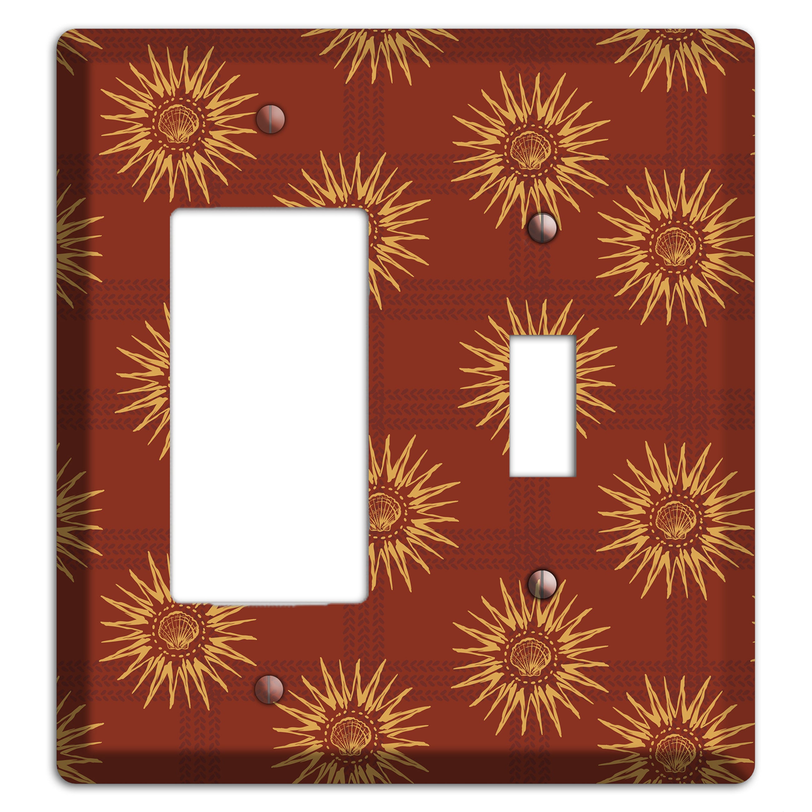 Russet Sun Plaid Rocker / Toggle Wallplate
