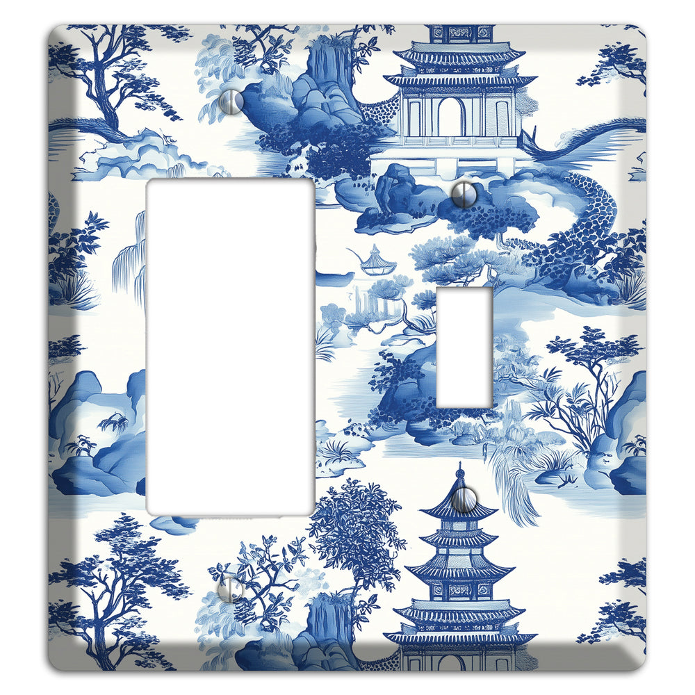 Willow & Pagoda Rocker / Toggle Wallplate