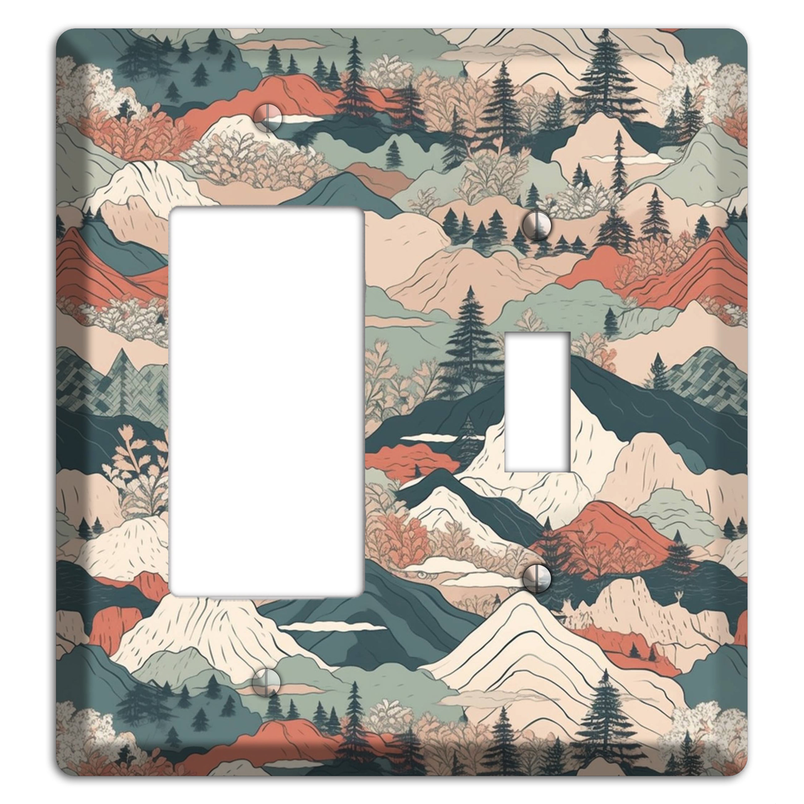 Alpine Paper Trail Rocker / Toggle Wallplate