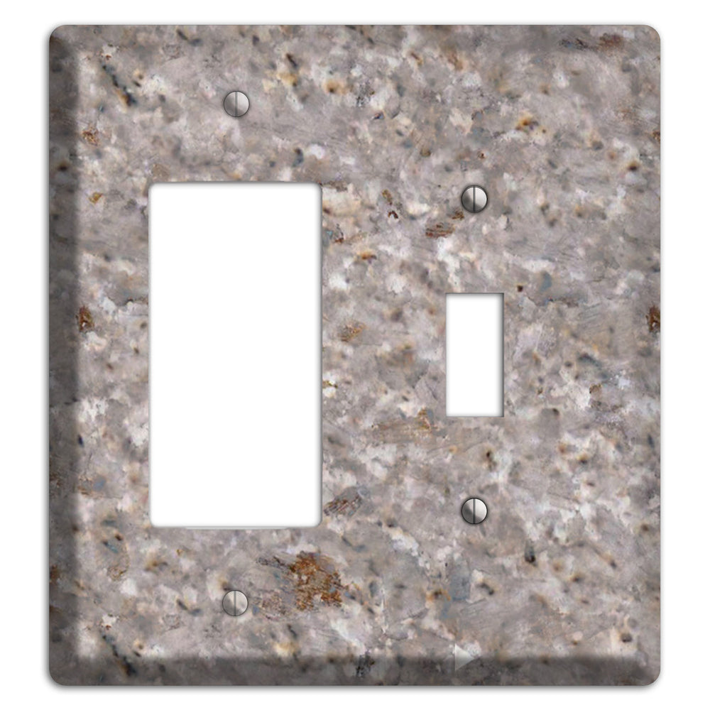 Kashmir White Granite Rocker / Toggle Wallplate