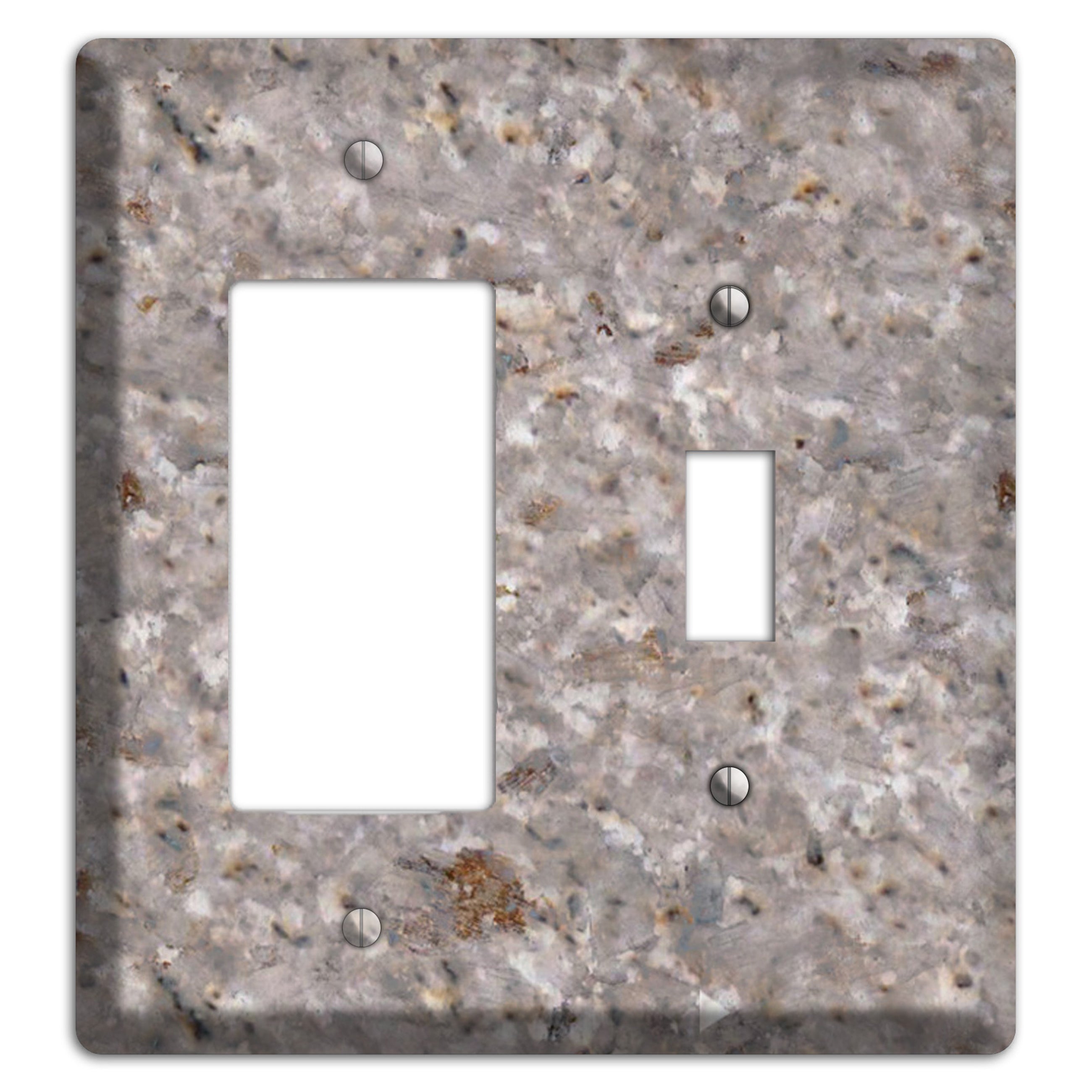 Kashmir White Granite Rocker / Toggle Wallplate