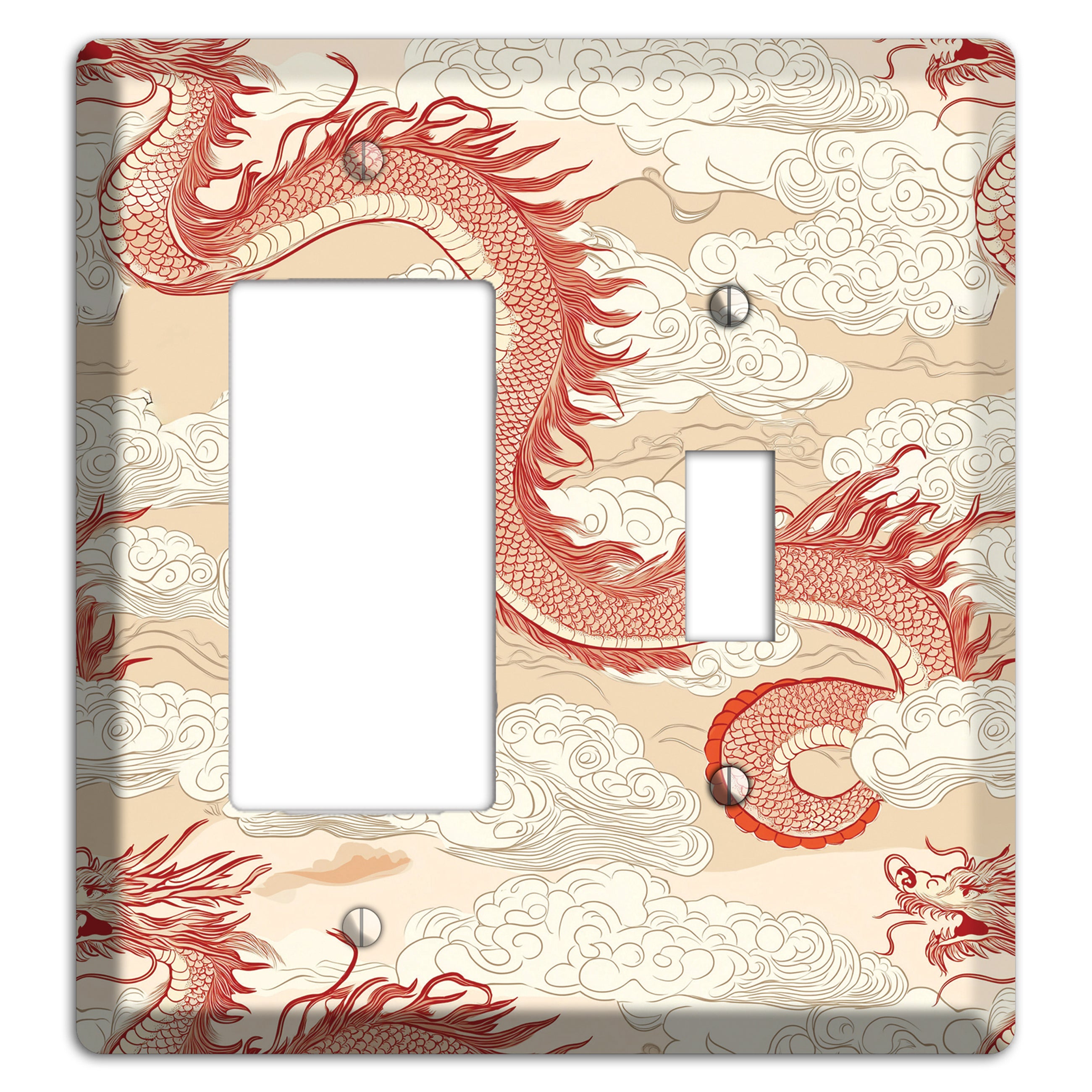 Celestial Dragon Dance Rocker / Toggle Wallplate