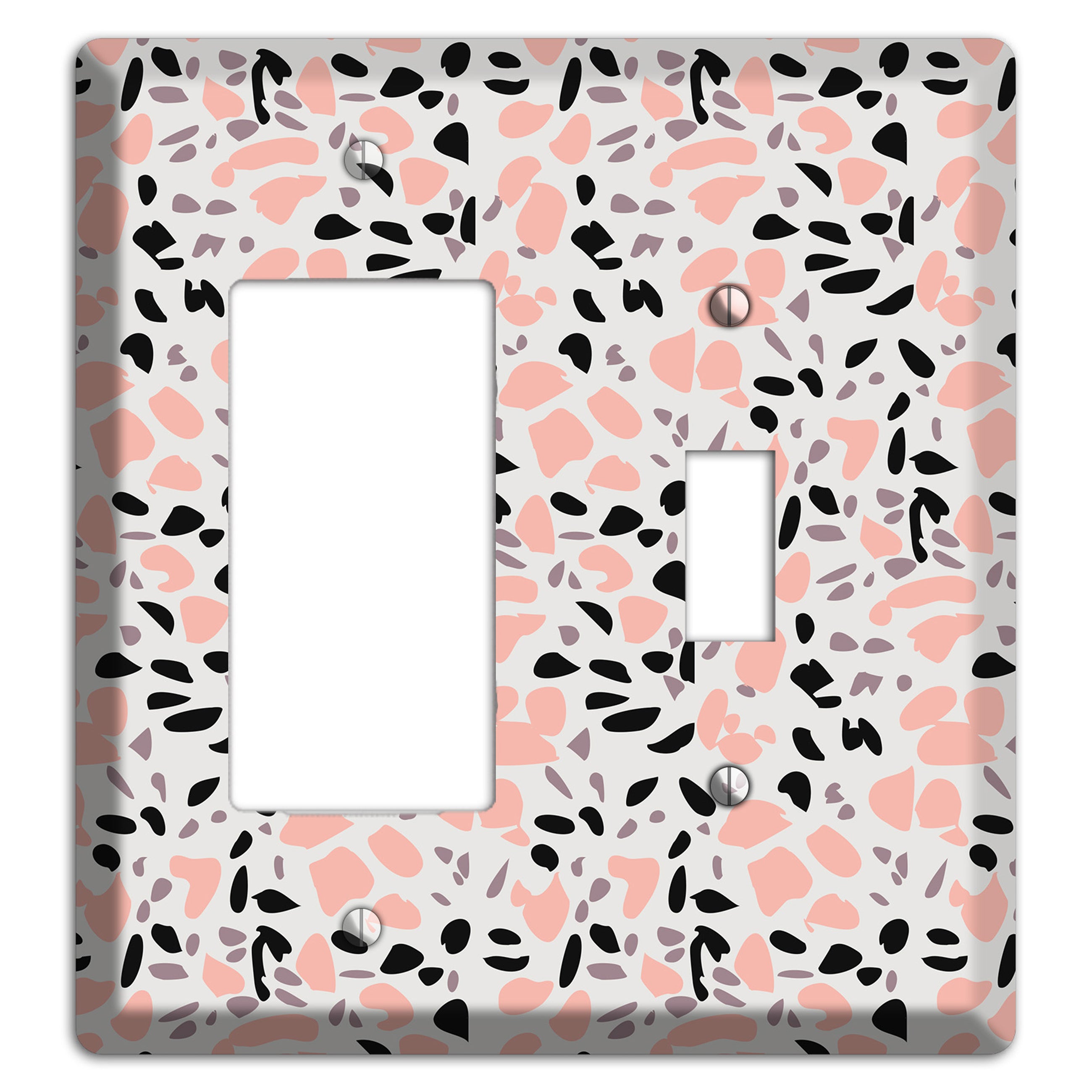 Rose Noir Confetti Rocker / Toggle Wallplate