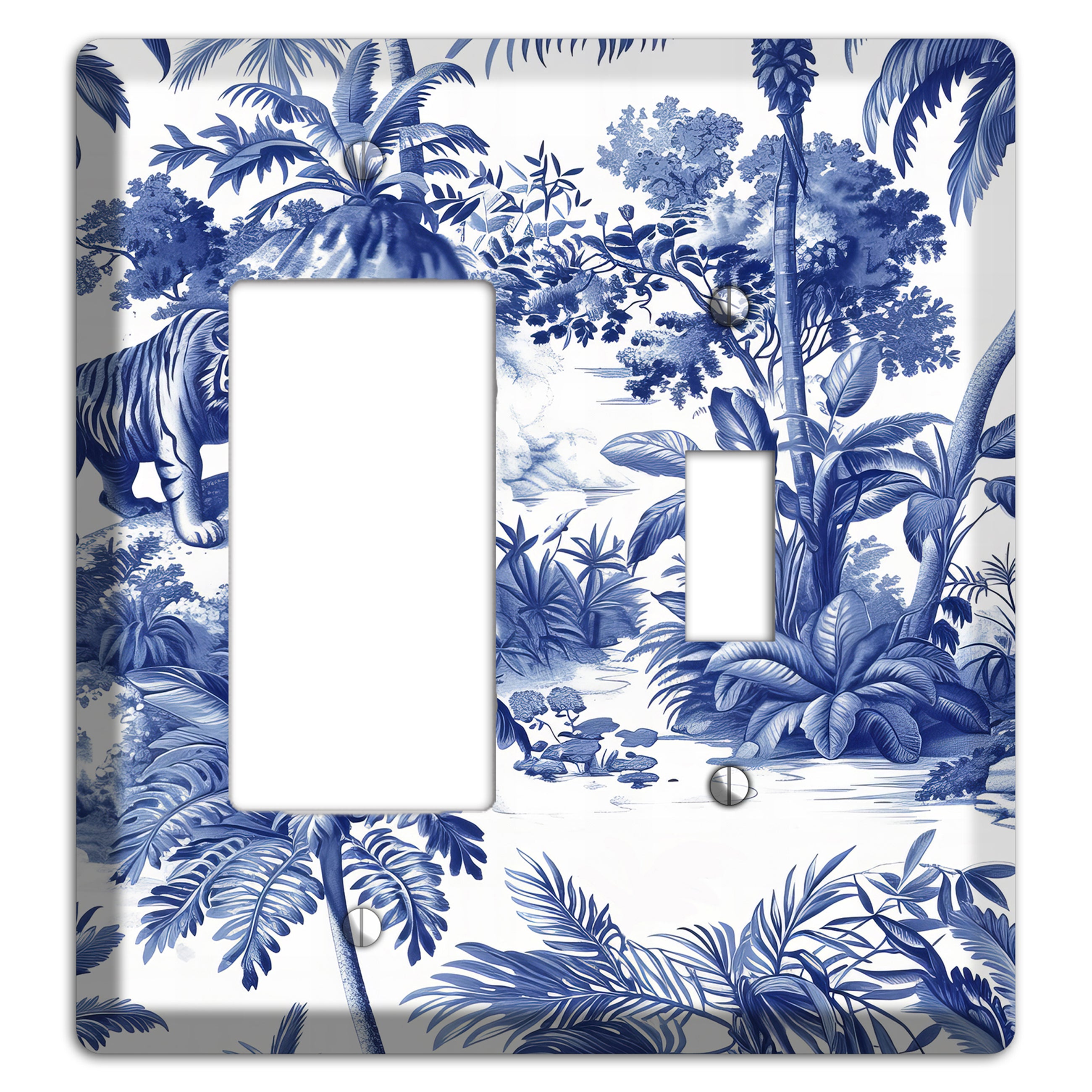 Bengal & Palm Rocker / Toggle Wallplate