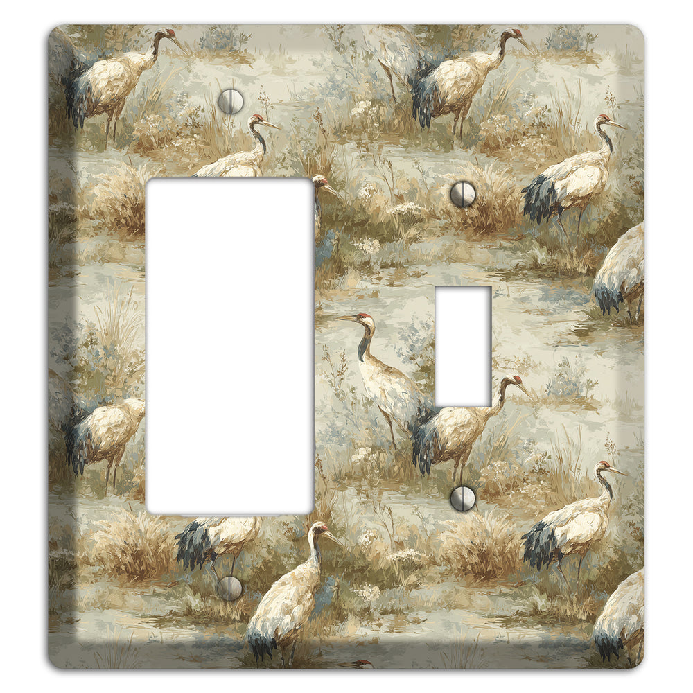 Marshland Crane Reverie Rocker / Toggle Wallplate