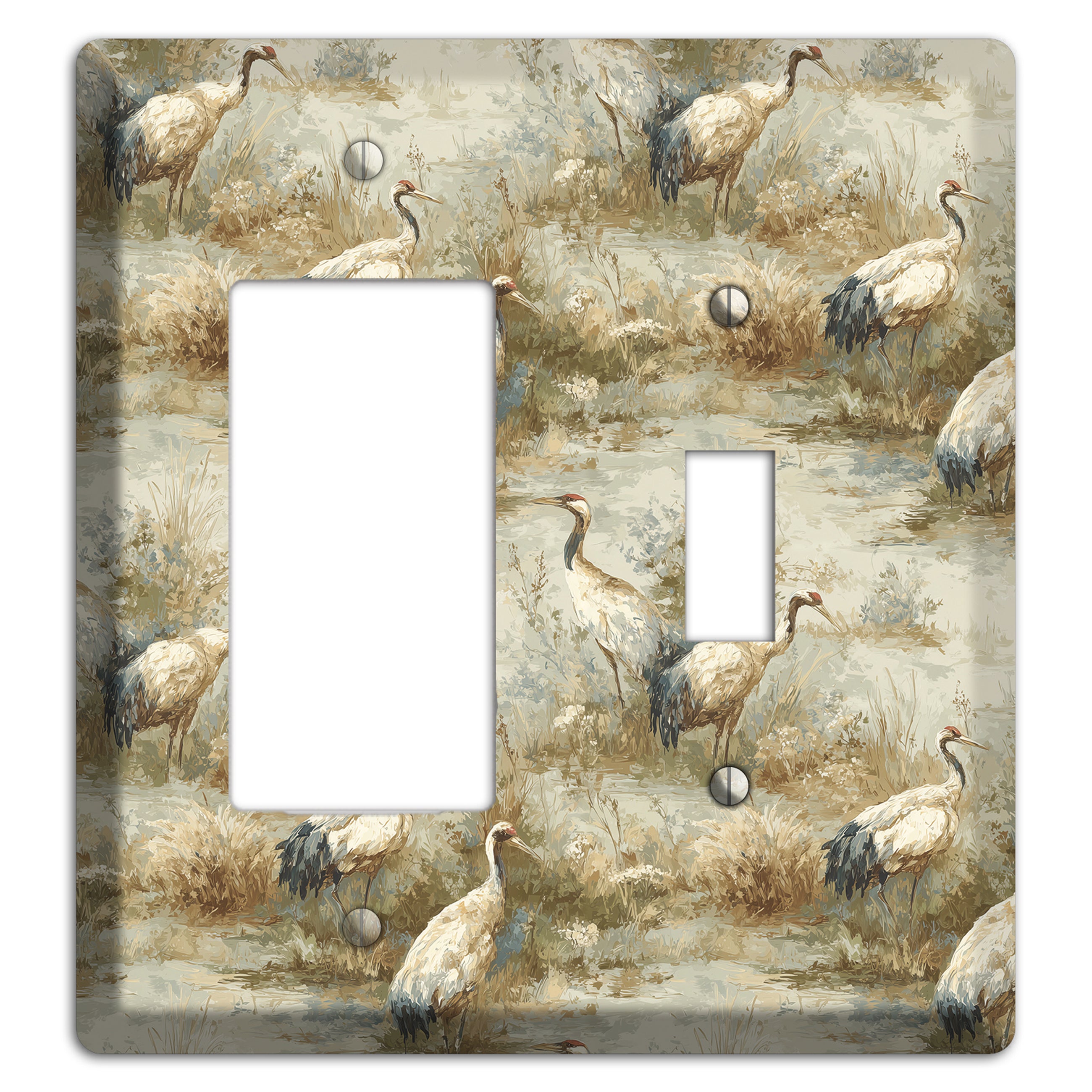 Marshland Crane Reverie Rocker / Toggle Wallplate