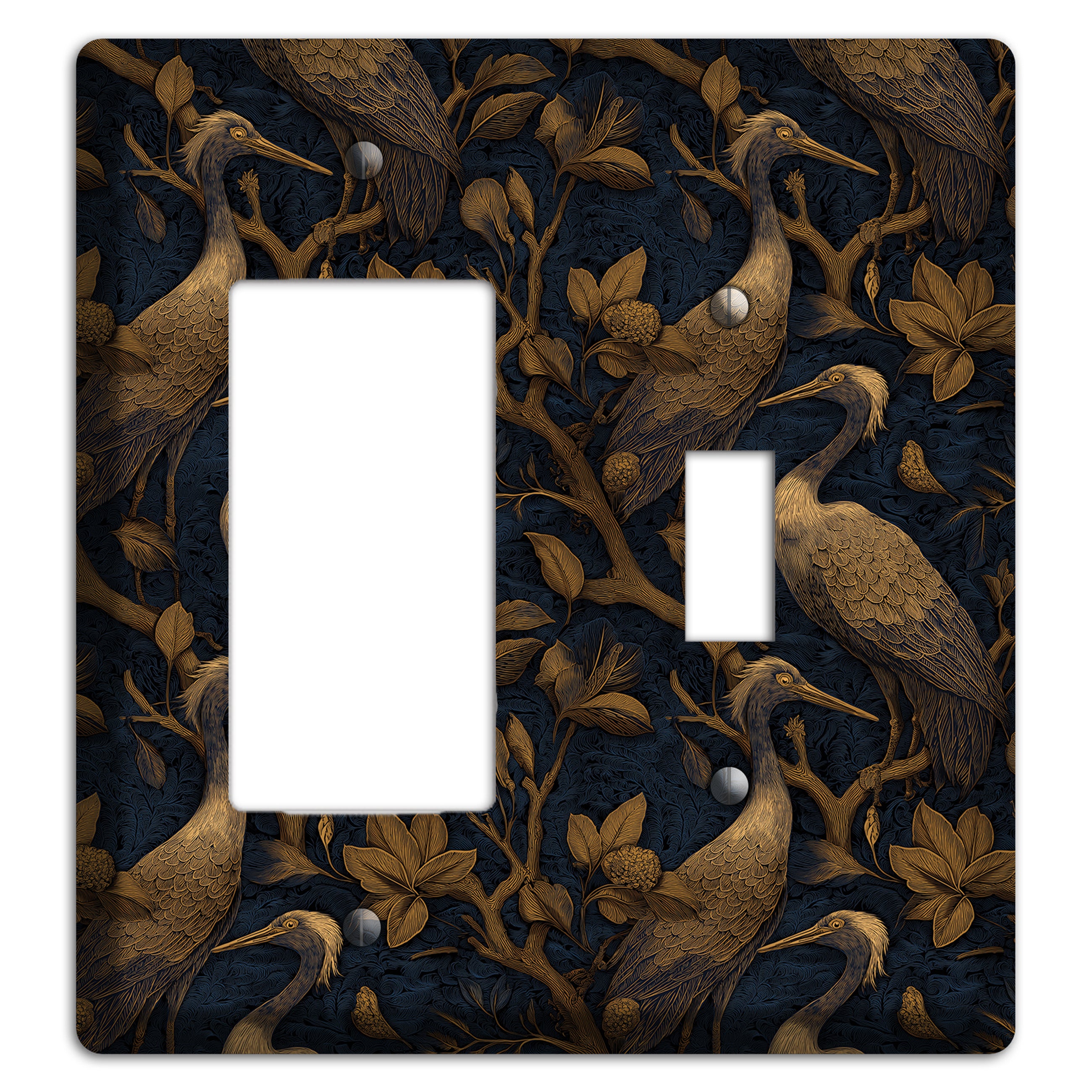 Gilded Heron Dusk Rocker / Toggle Wallplate