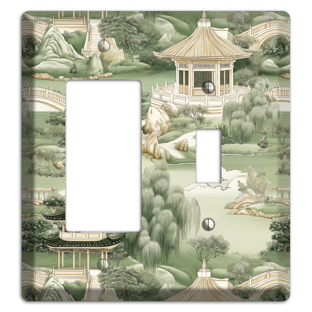 Jade Garden Toile Rocker / Toggle Wallplate