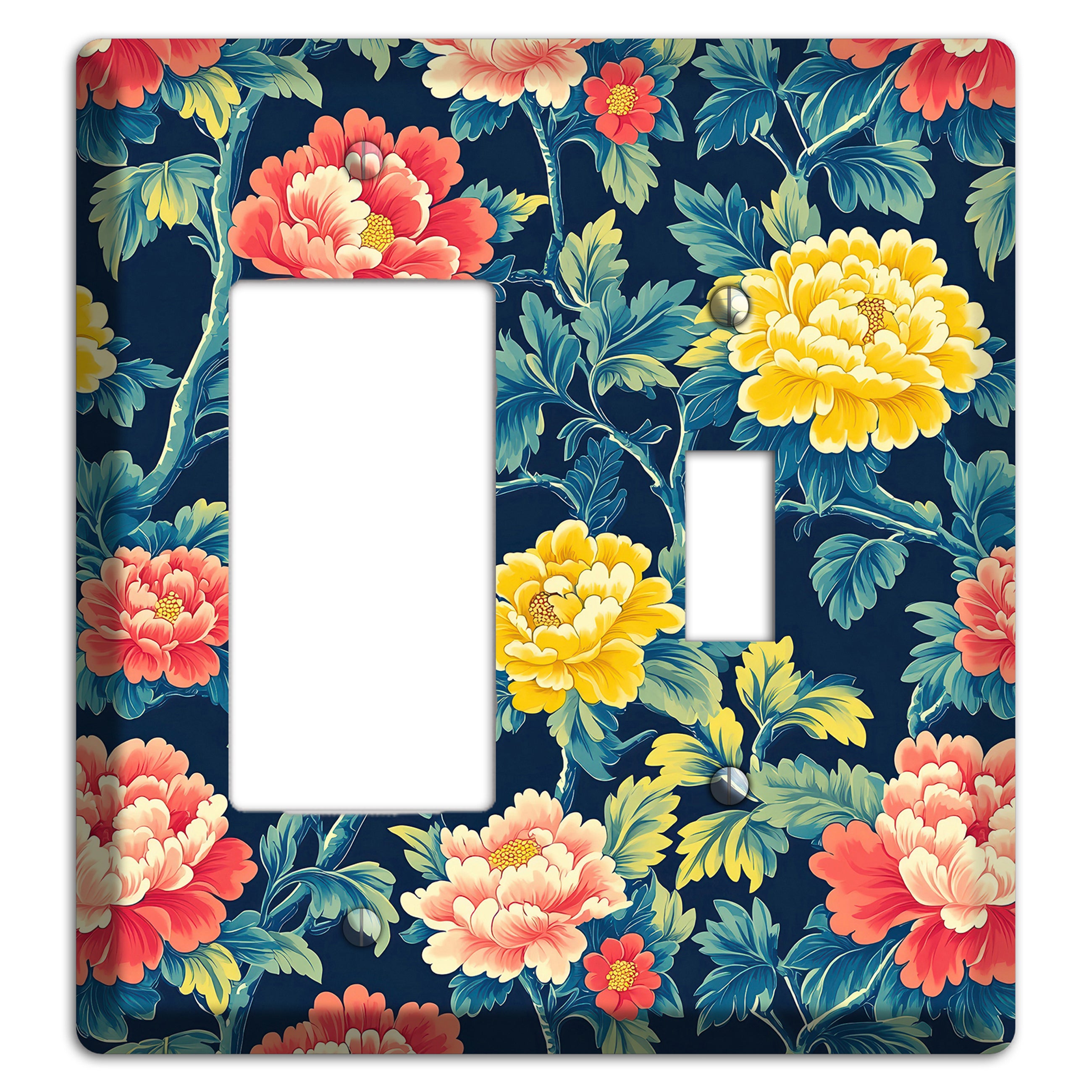 Peony & Bough Rocker / Toggle Wallplate