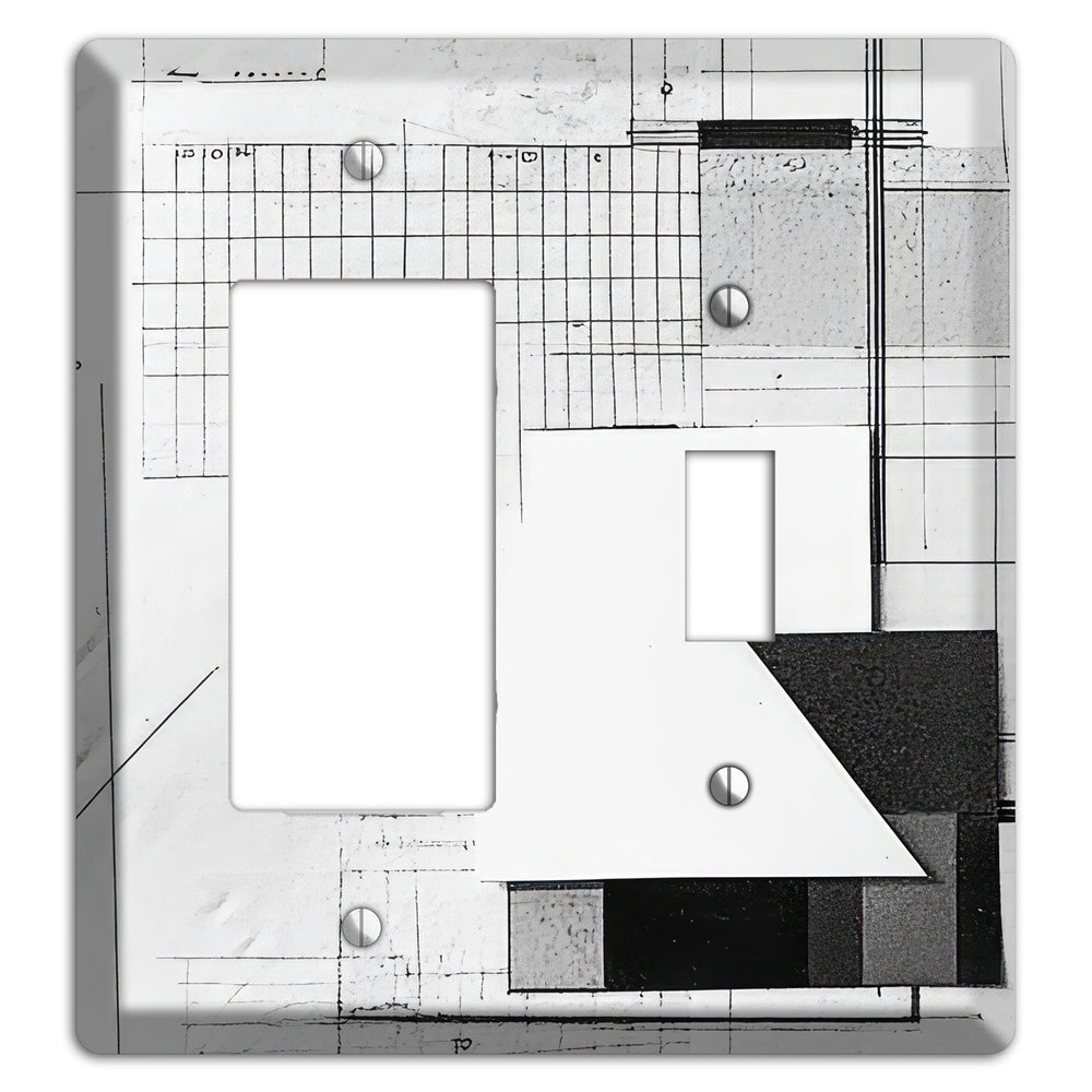Blueprint Palimpsest Rocker / Toggle Wallplate