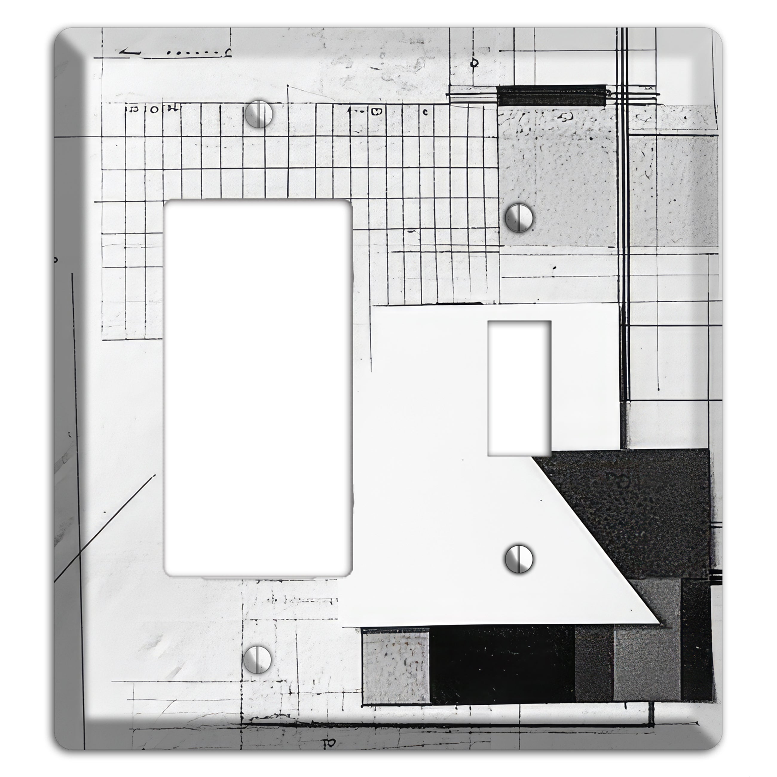 Blueprint Palimpsest Rocker / Toggle Wallplate