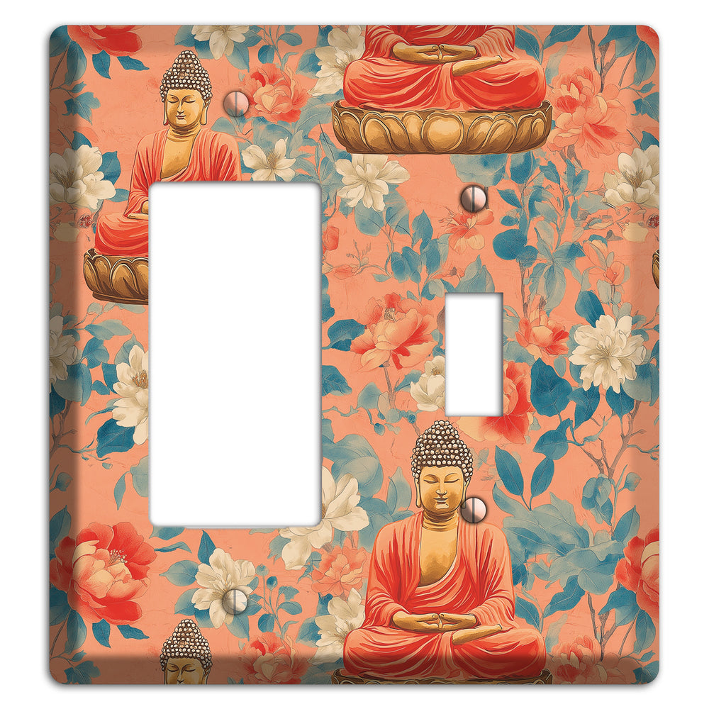 Lotus & Coral Rocker / Toggle Wallplate