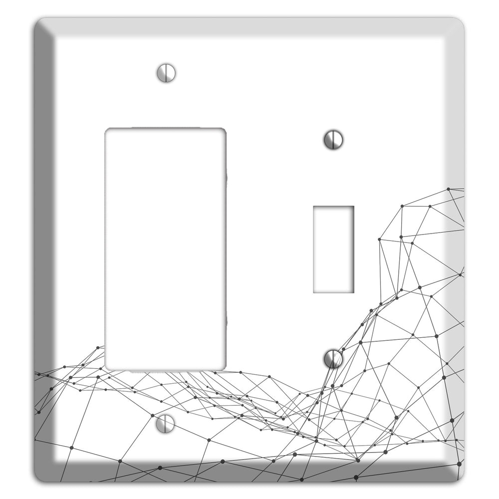 Lattice Wave Surge Rocker / Toggle Wallplate