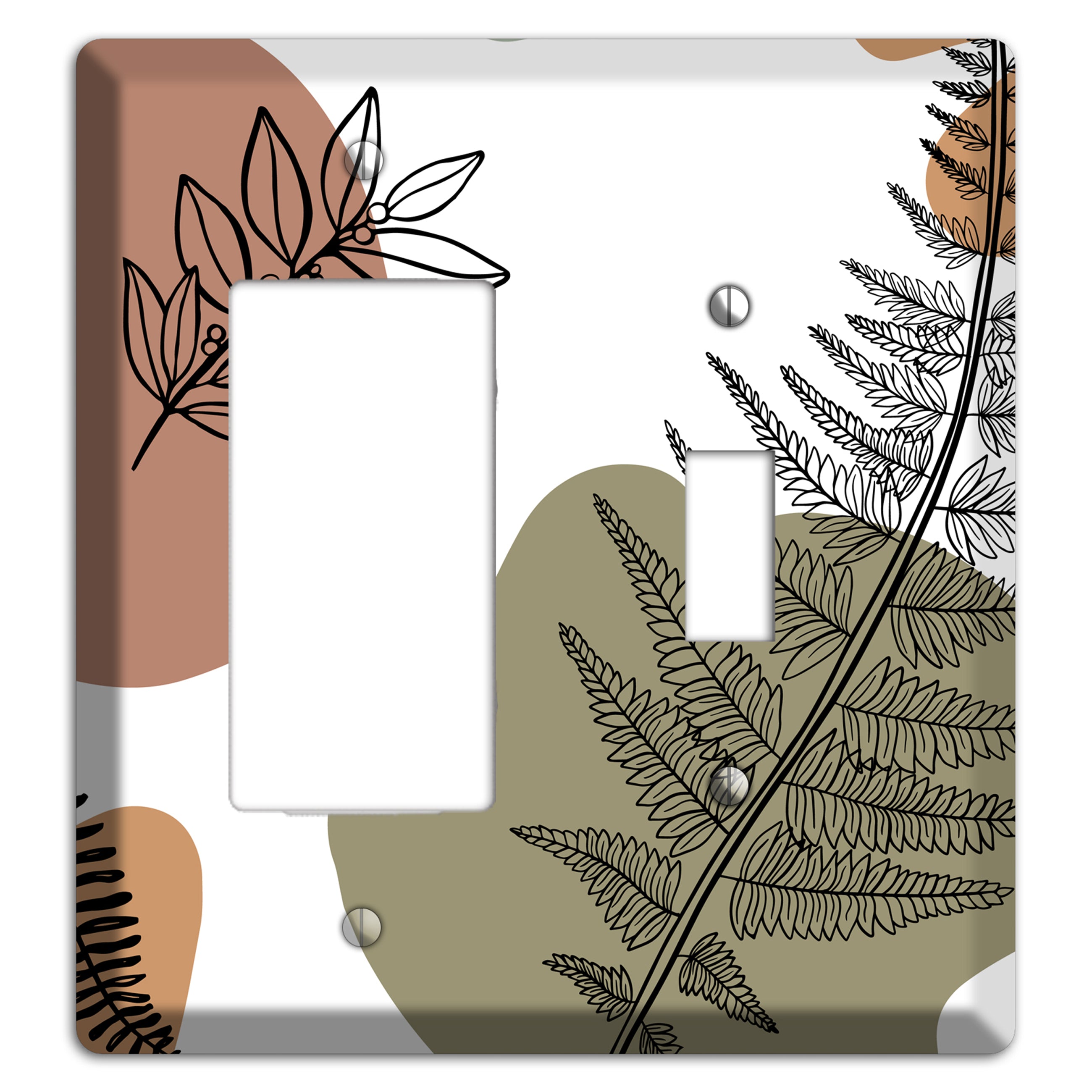Fern & Shadow Rocker / Toggle Wallplate