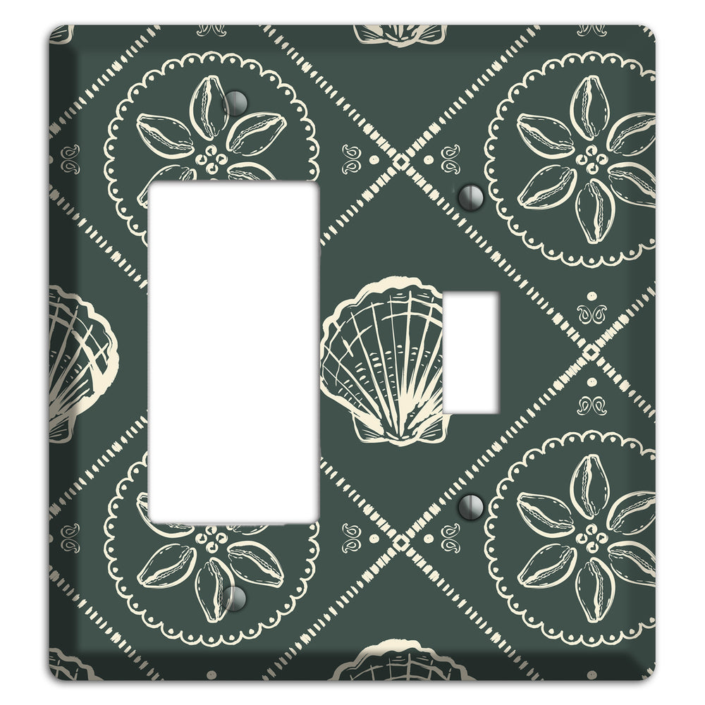 Slate Cowrie Medallion Rocker / Toggle Wallplate
