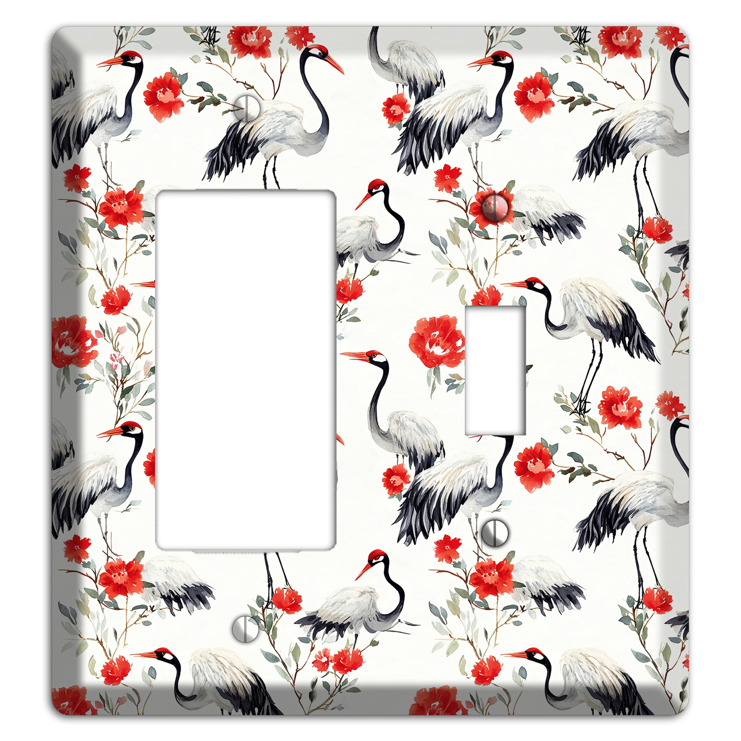 Scarlet Plume Garden Rocker / Toggle Wallplate
